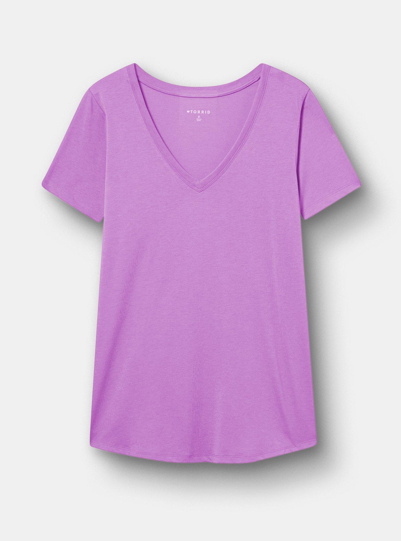 Girlfriend Signature Jersey V-Neck Tee, LIATRIS, hi-res