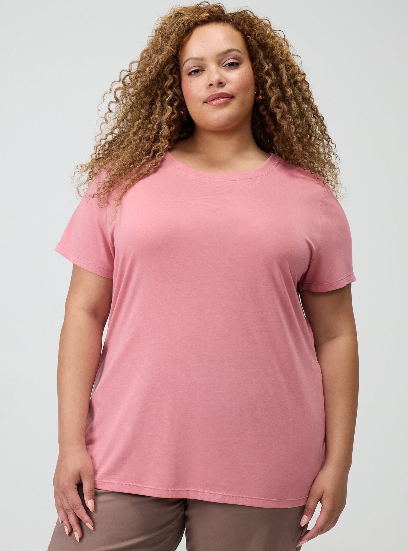Everyday Crew Signature Jersey Tee, DUSTY ROSE, hi-res
