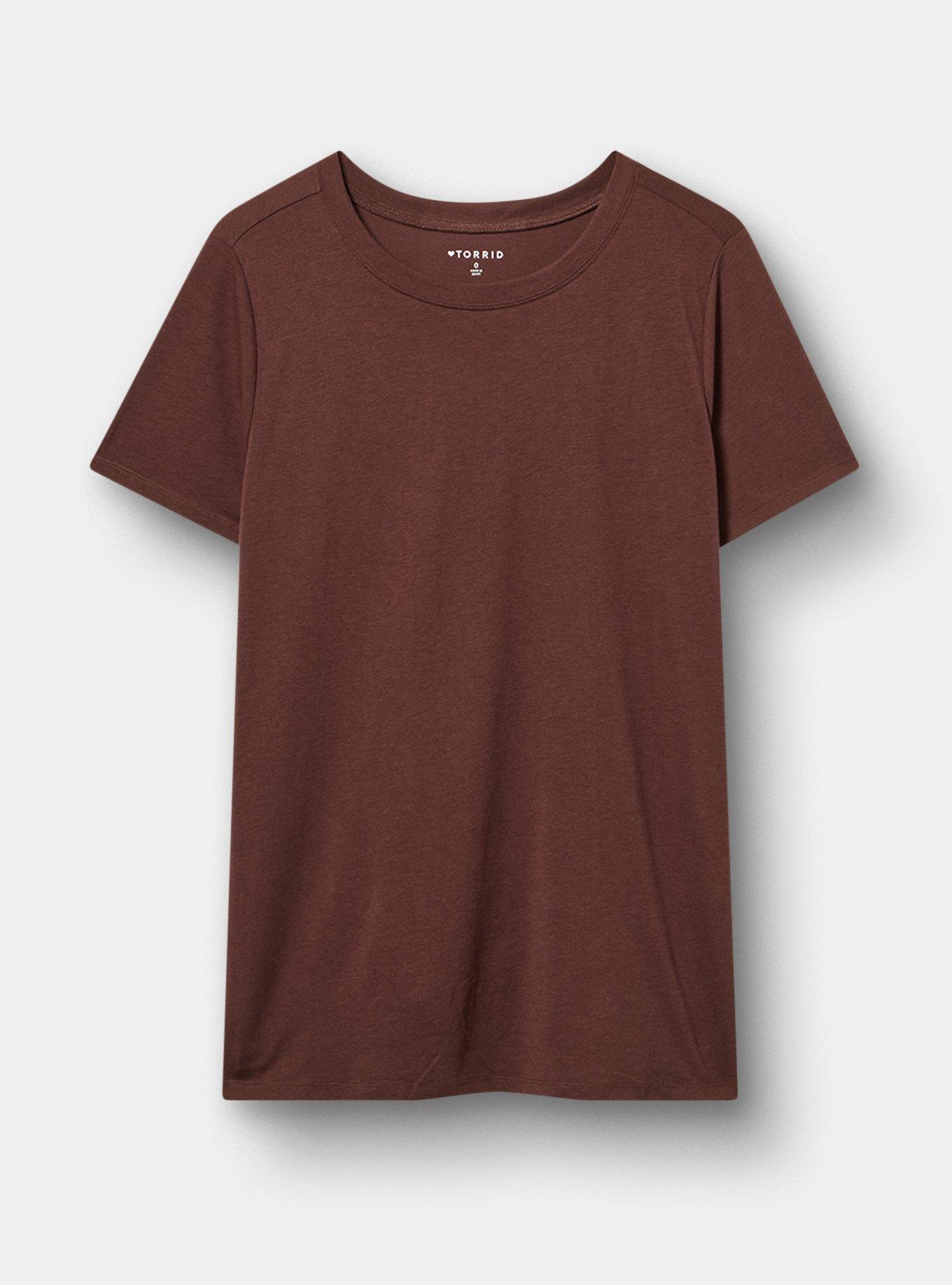 Plus Size Everyday Signature Jersey Crew Neck Tee, PUCE, hi-res