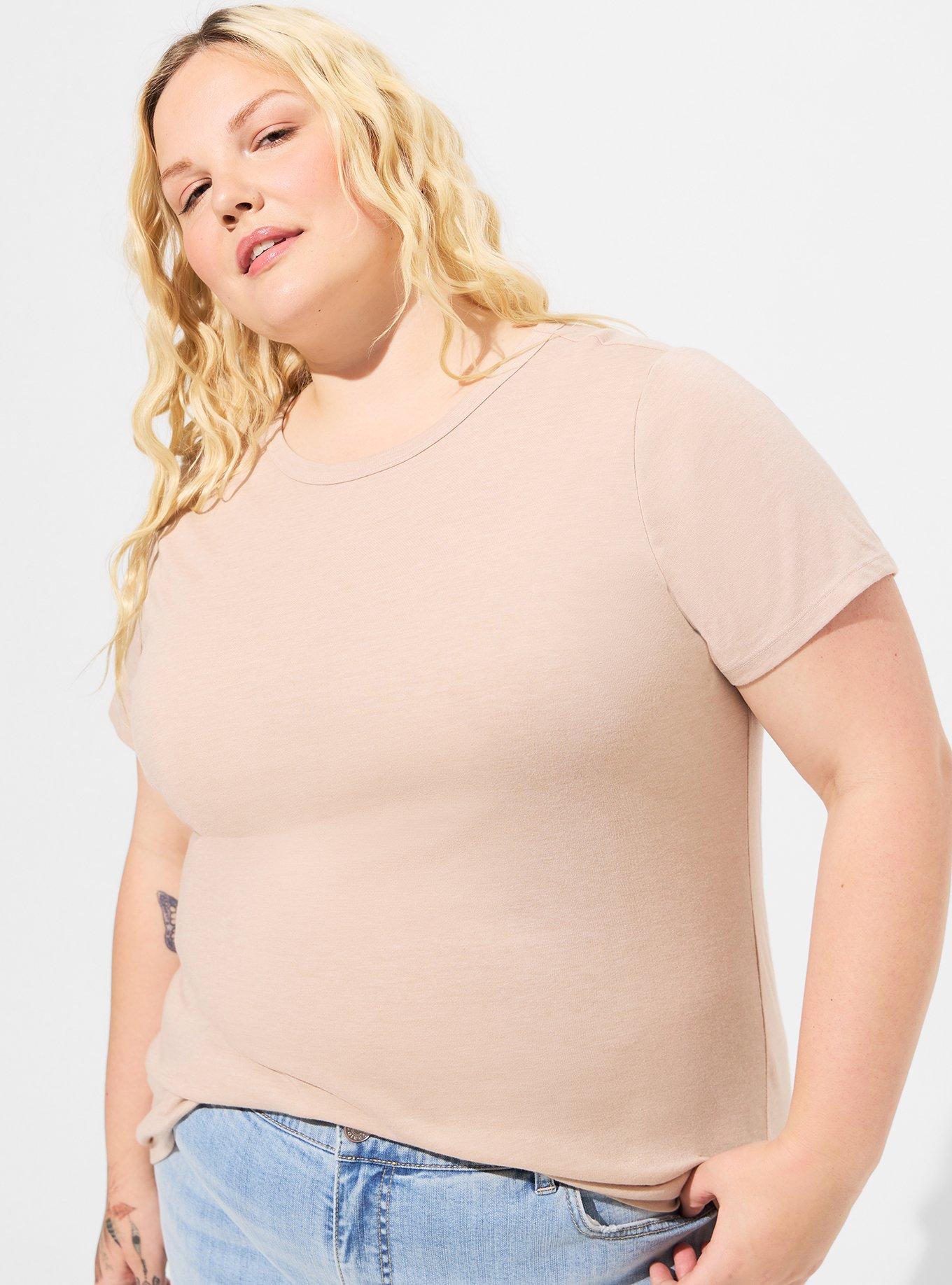 Plus Size - Everyday Tee - Signature Jersey Ray Of Pitch Black - Torrid