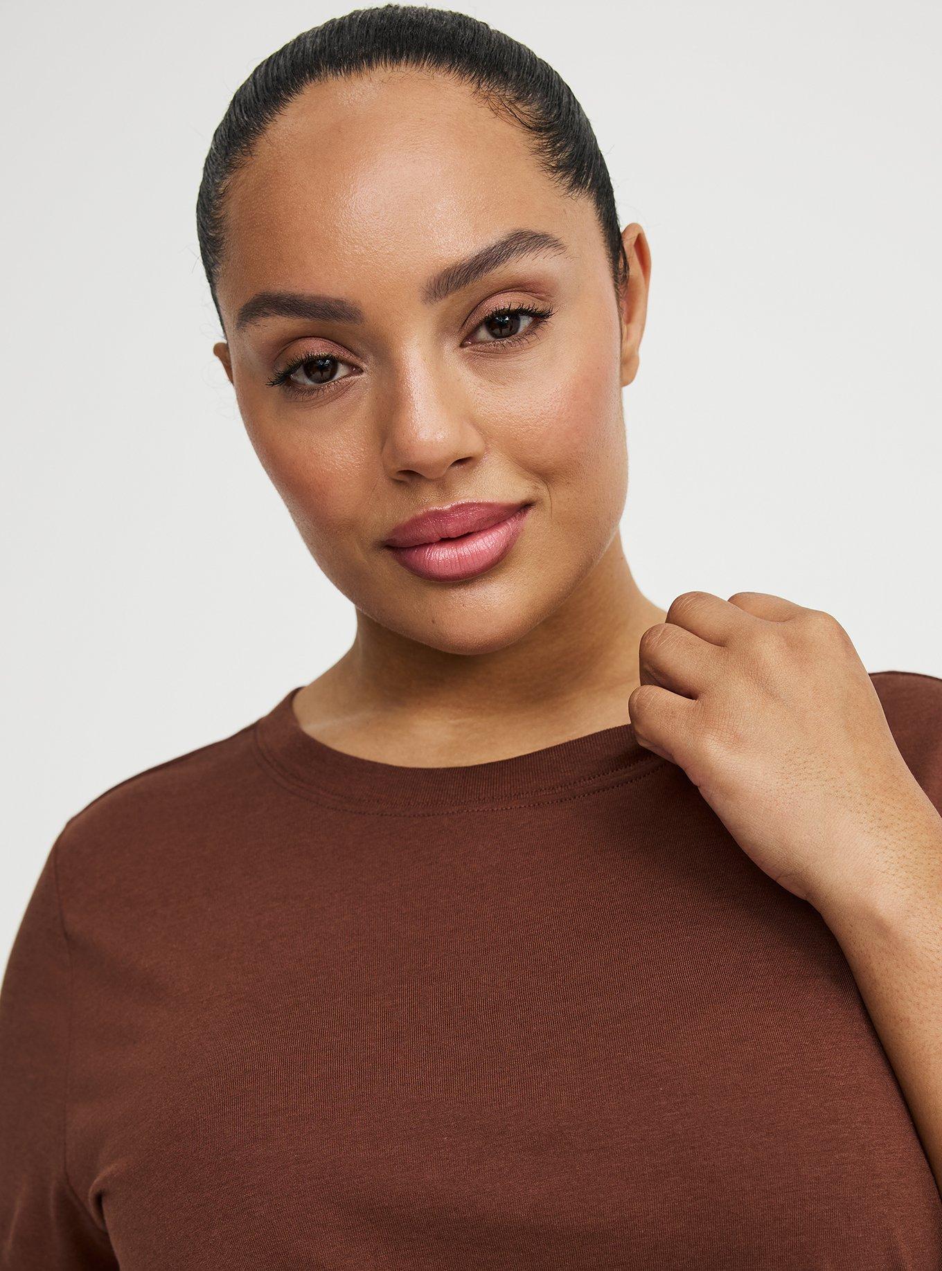 Everyday Signature Jersey Crew Neck Tee, CAPPUCCINO, alternate