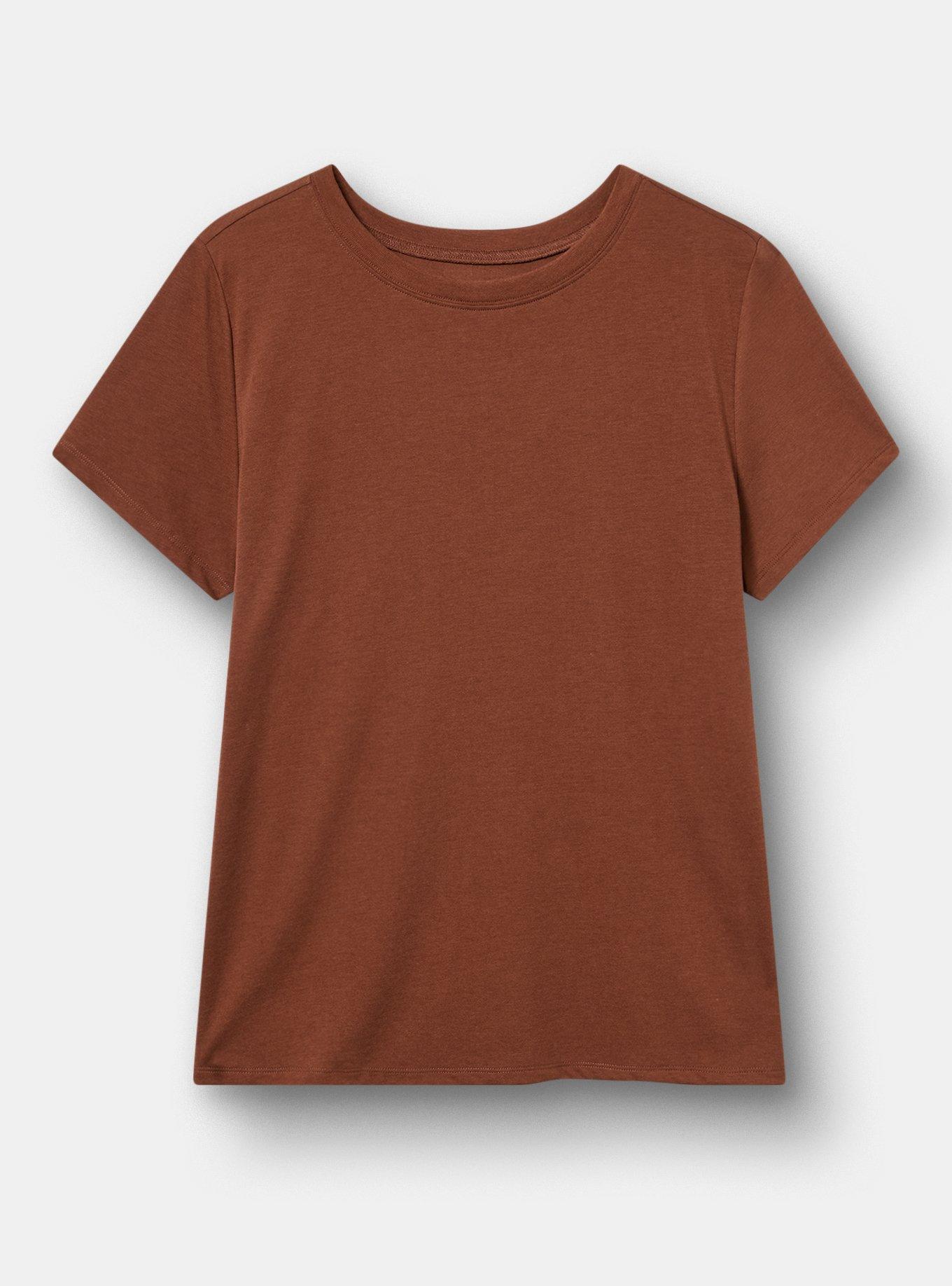 Everyday Signature Jersey Crew Neck Tee, CAPPUCCINO, hi-res