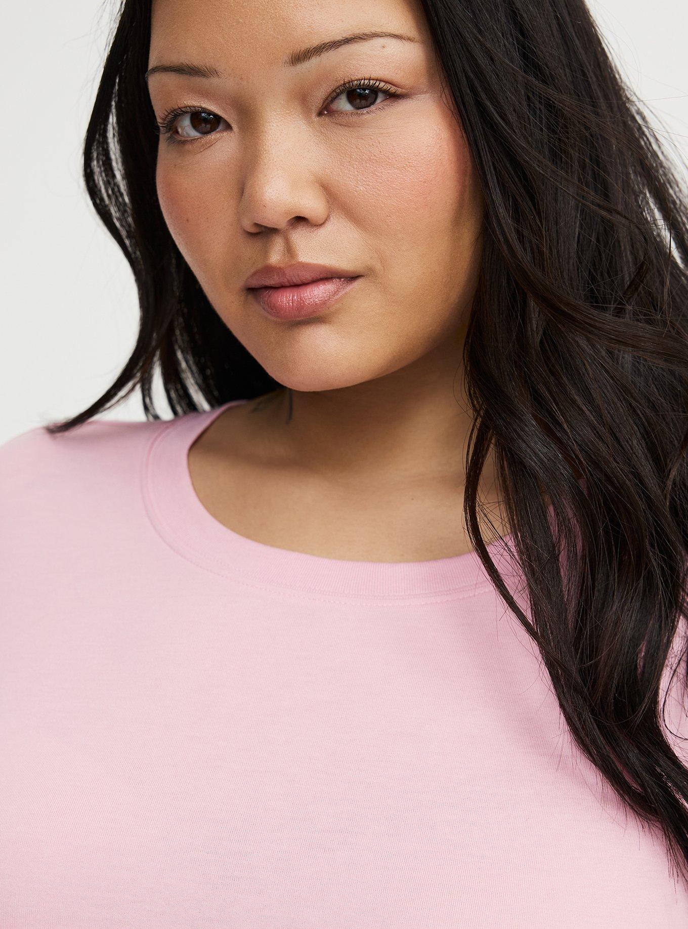 Everyday Signature Jersey Crew Tee, BLEACHED MAUVE, alternate