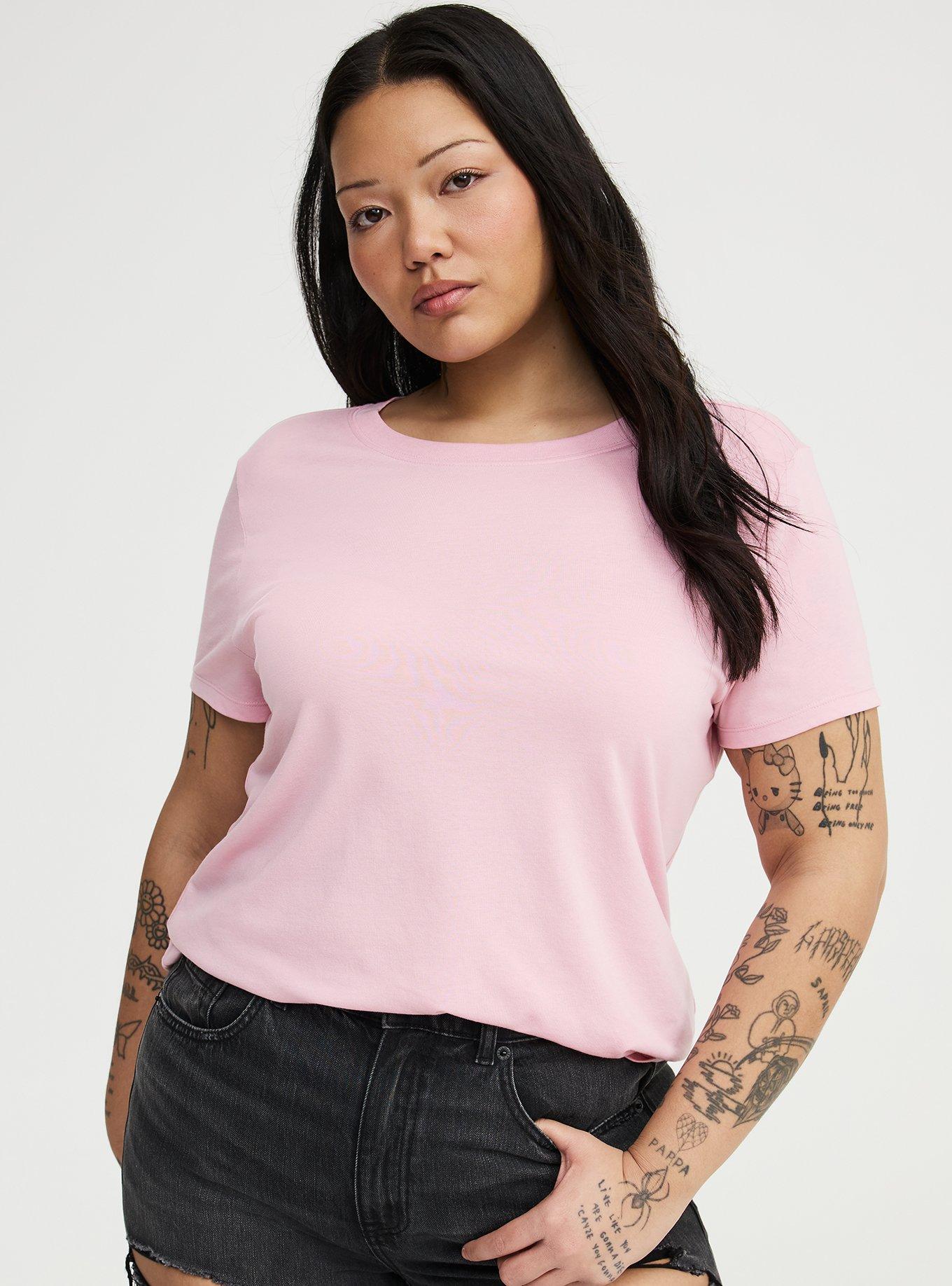 Everyday Signature Jersey Crew Tee, BLEACHED MAUVE, alternate