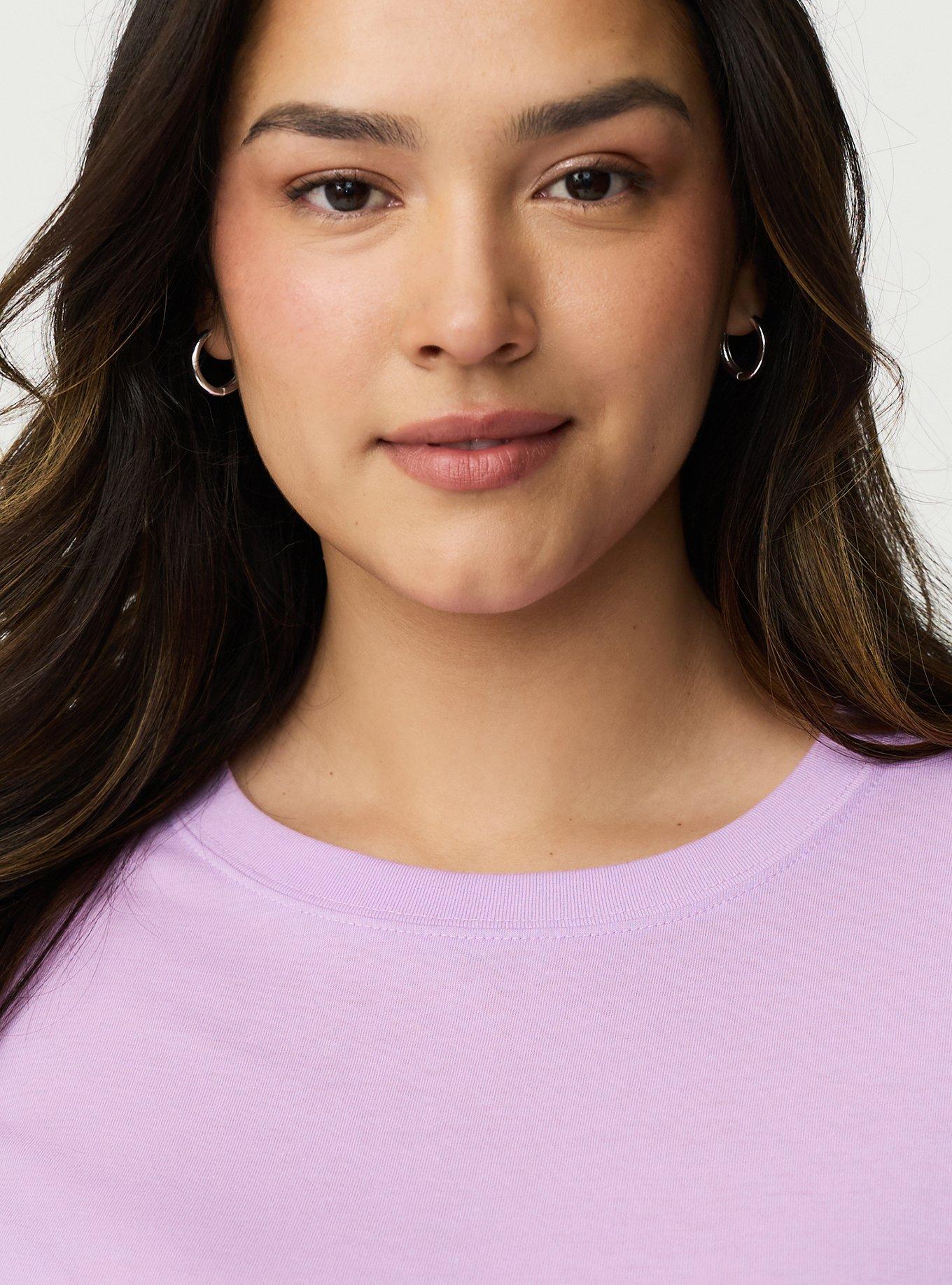 Everyday Signature Jersey Crew Tee, CROCUS PETAL, alternate