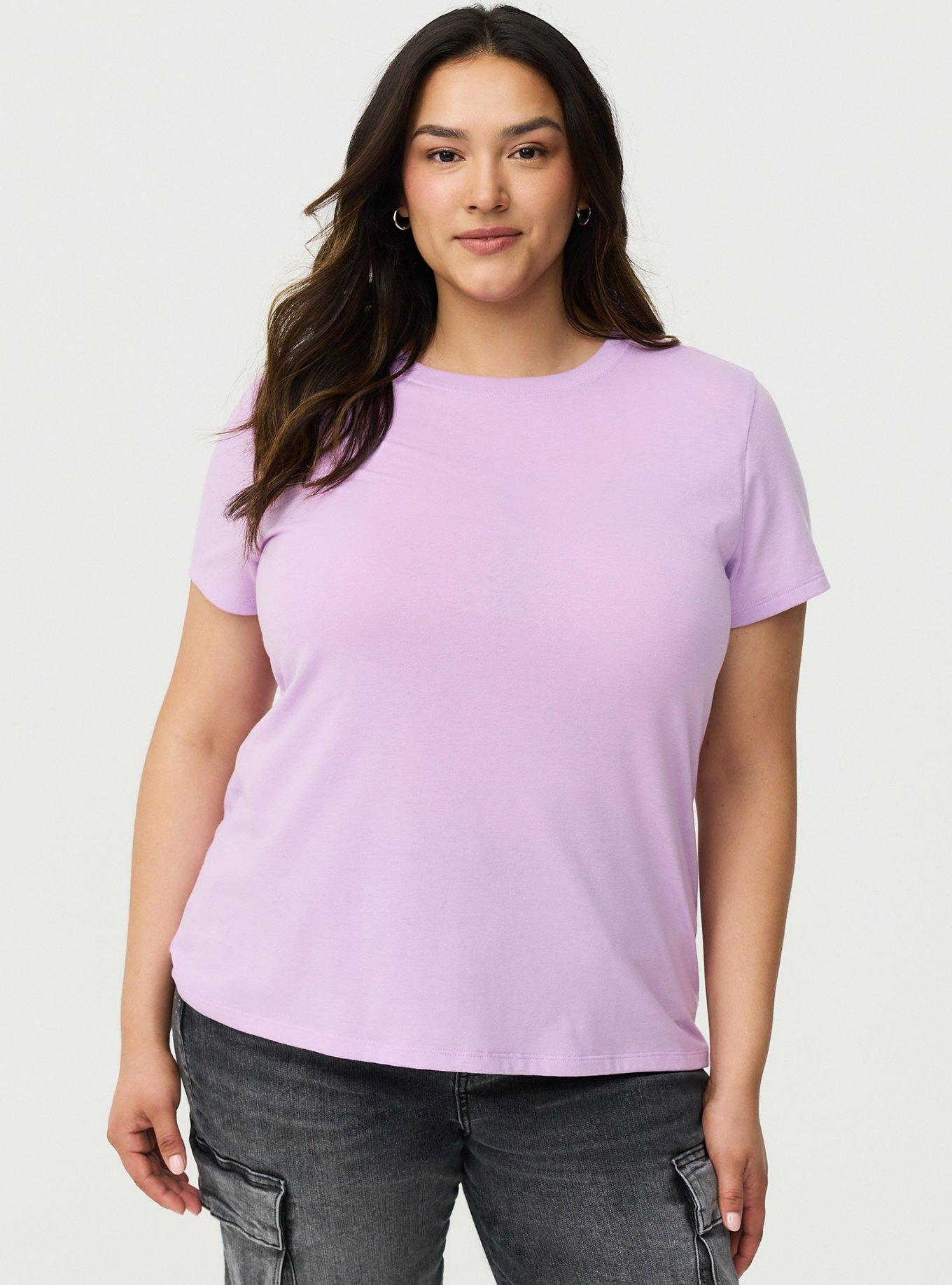 Plus Size Everyday Signature Jersey Crew Tee, CROCUS PETAL, hi-res