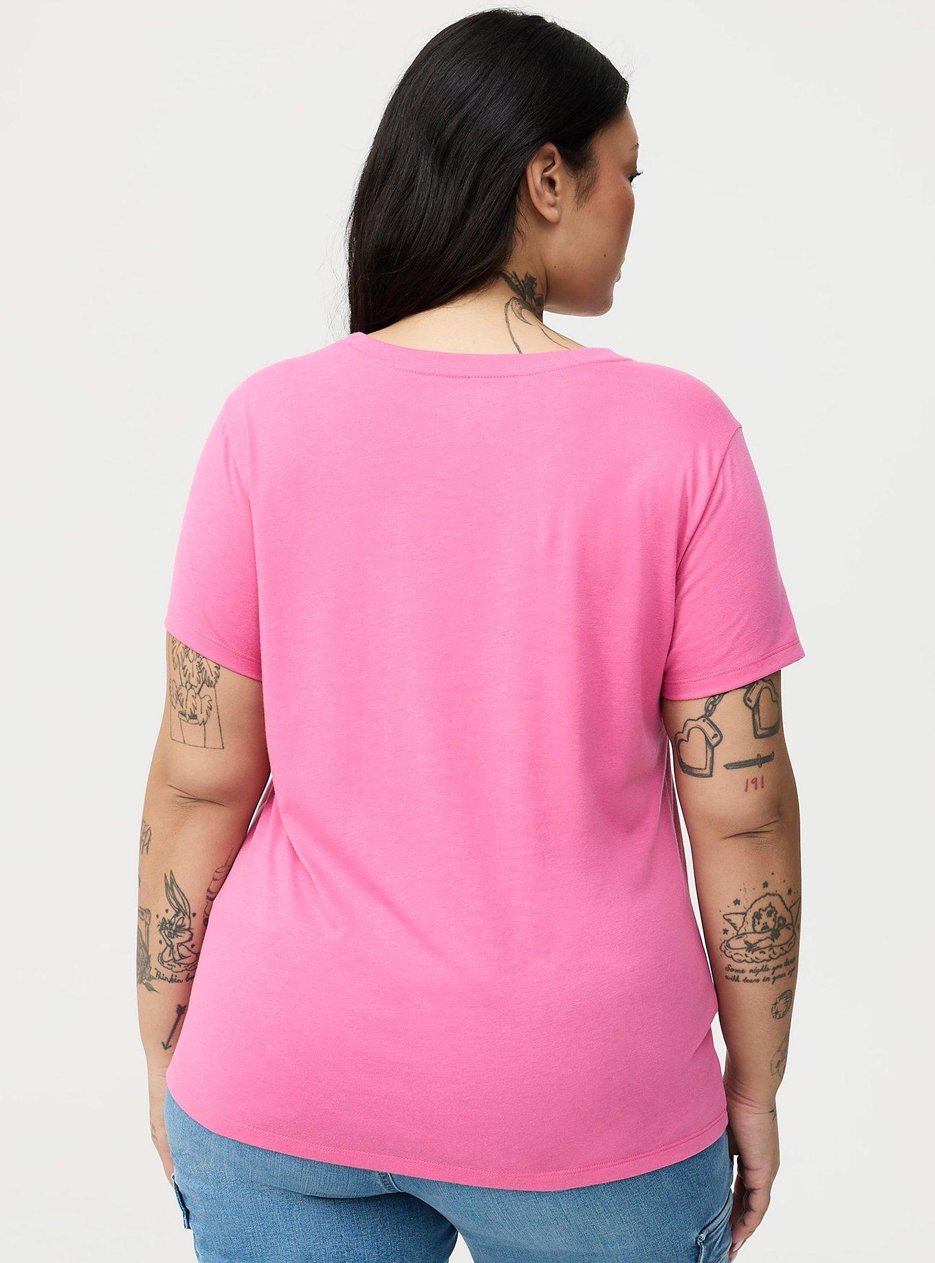 Everyday Signature Jersey Crew Tee, SHOCKING PINK, alternate