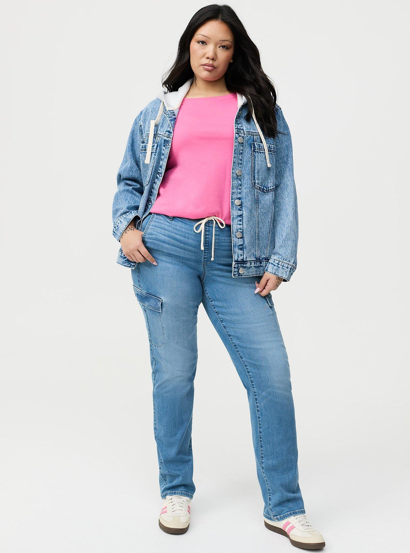 Everyday Signature Jersey Crew Tee, SHOCKING PINK, alternate