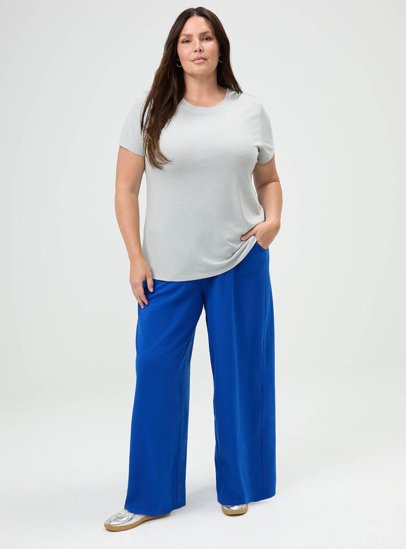 Plus Size Everyday Crew Signature Jersey Tee, LIGHTEST HEATHER GREY, alternate