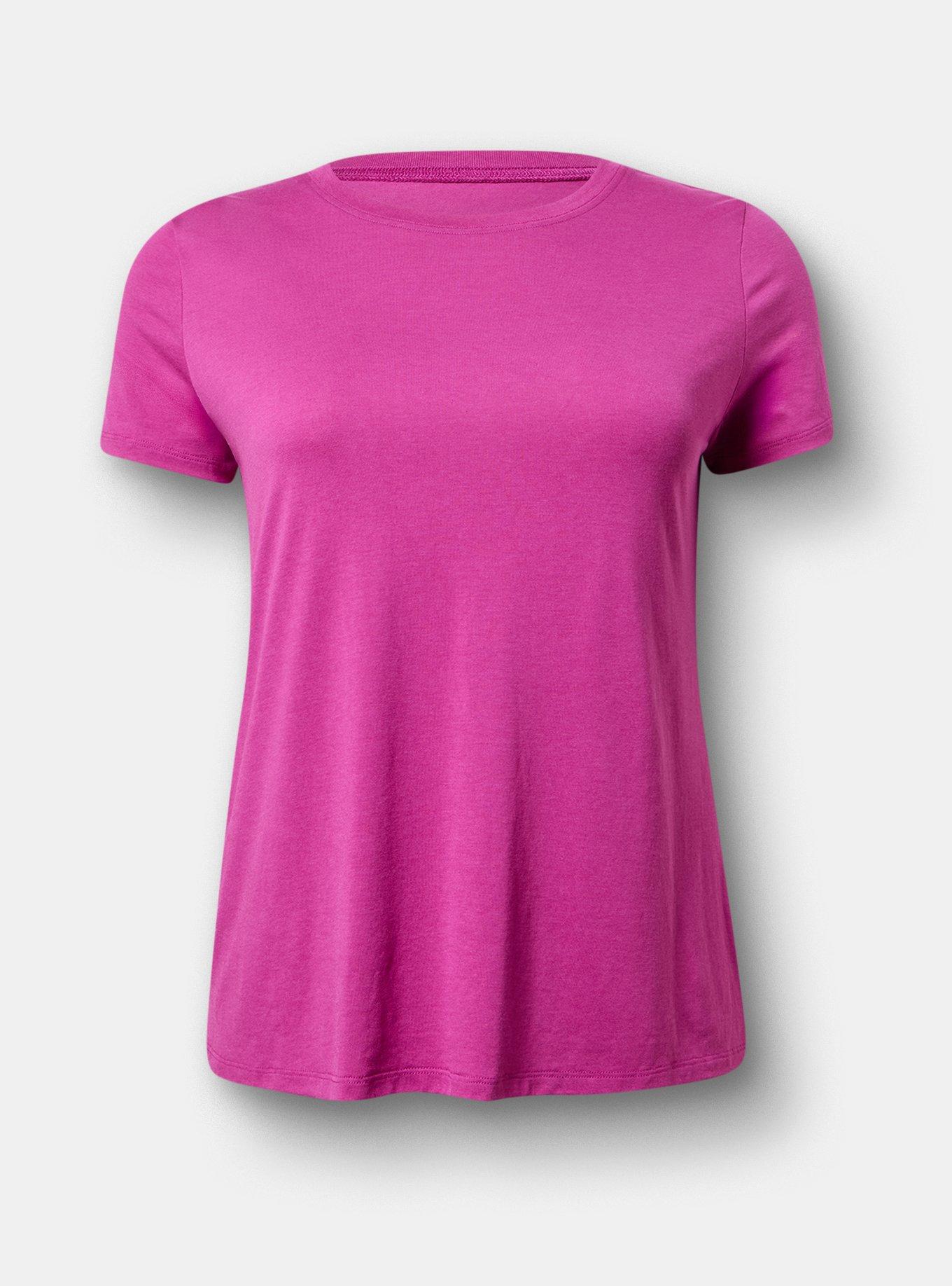 Everyday Signature Jersey Crew Tee, WILD ASTER, hi-res