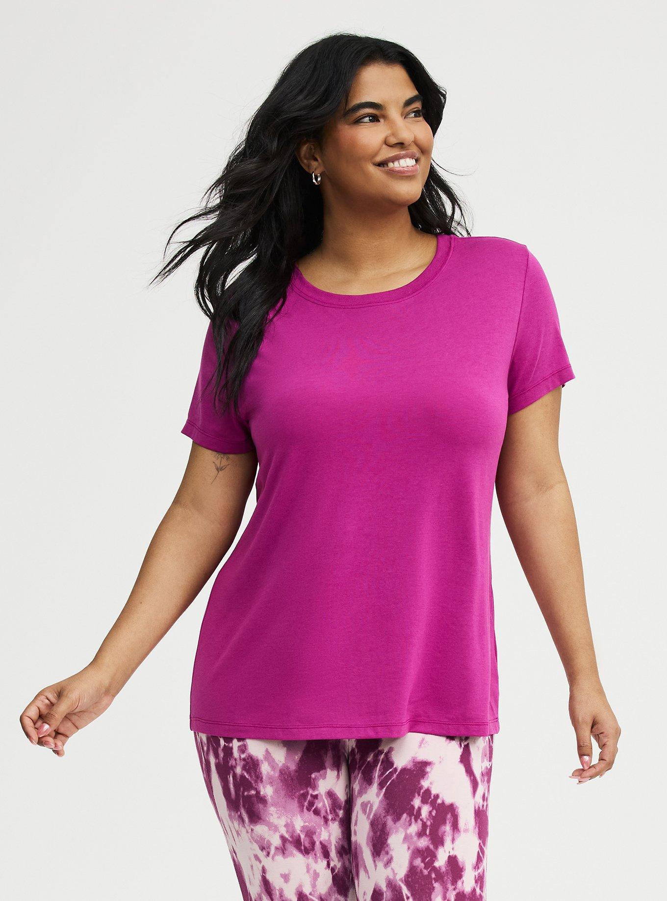 Everyday Signature Jersey Crew Tee, WILD ASTER, hi-res