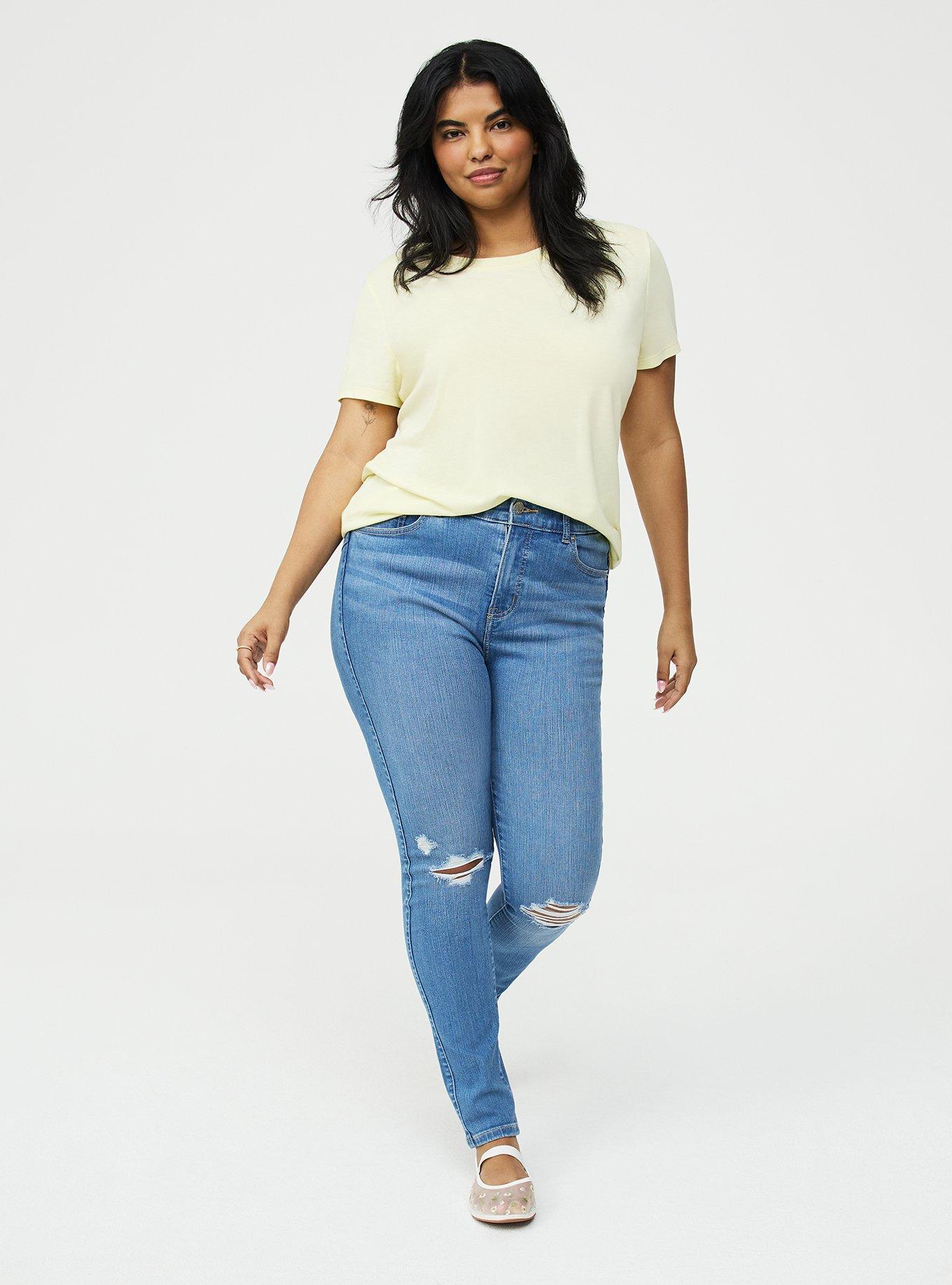 Everyday Signature Jersey Crew Tee, PASTEL YELLOW, alternate