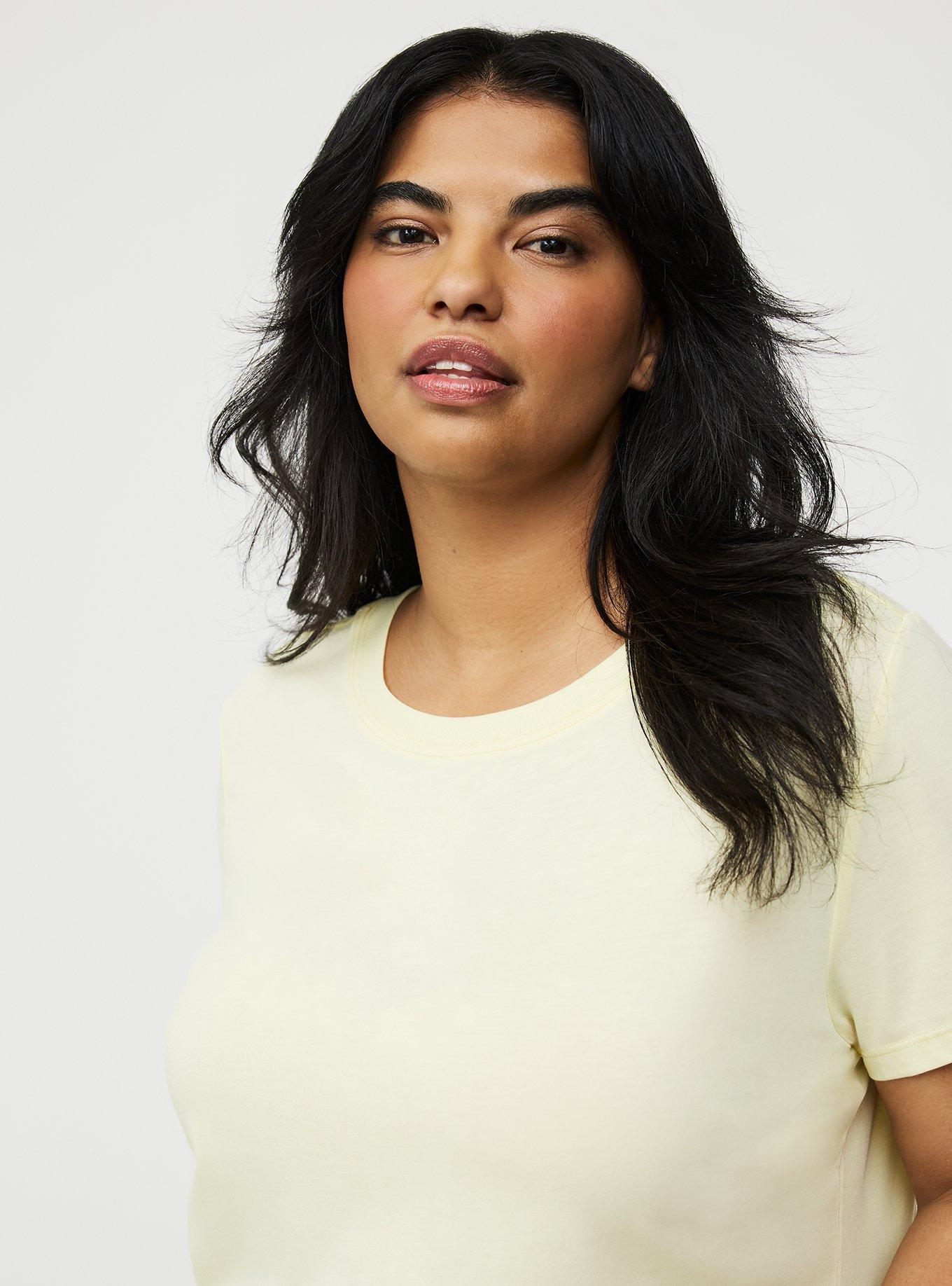 Everyday Signature Jersey Crew Tee, PASTEL YELLOW, alternate