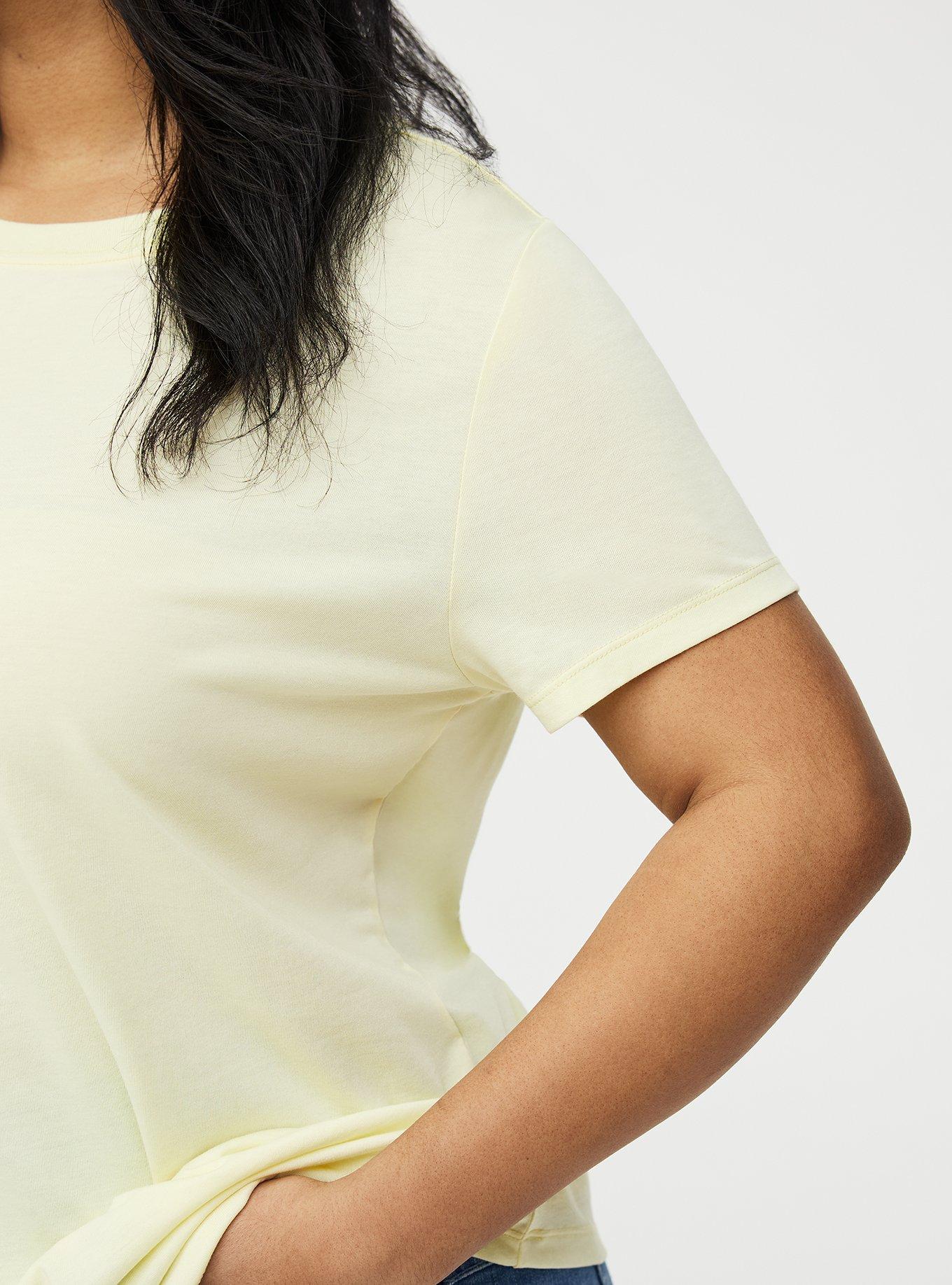 Everyday Signature Jersey Crew Tee, PASTEL YELLOW, alternate