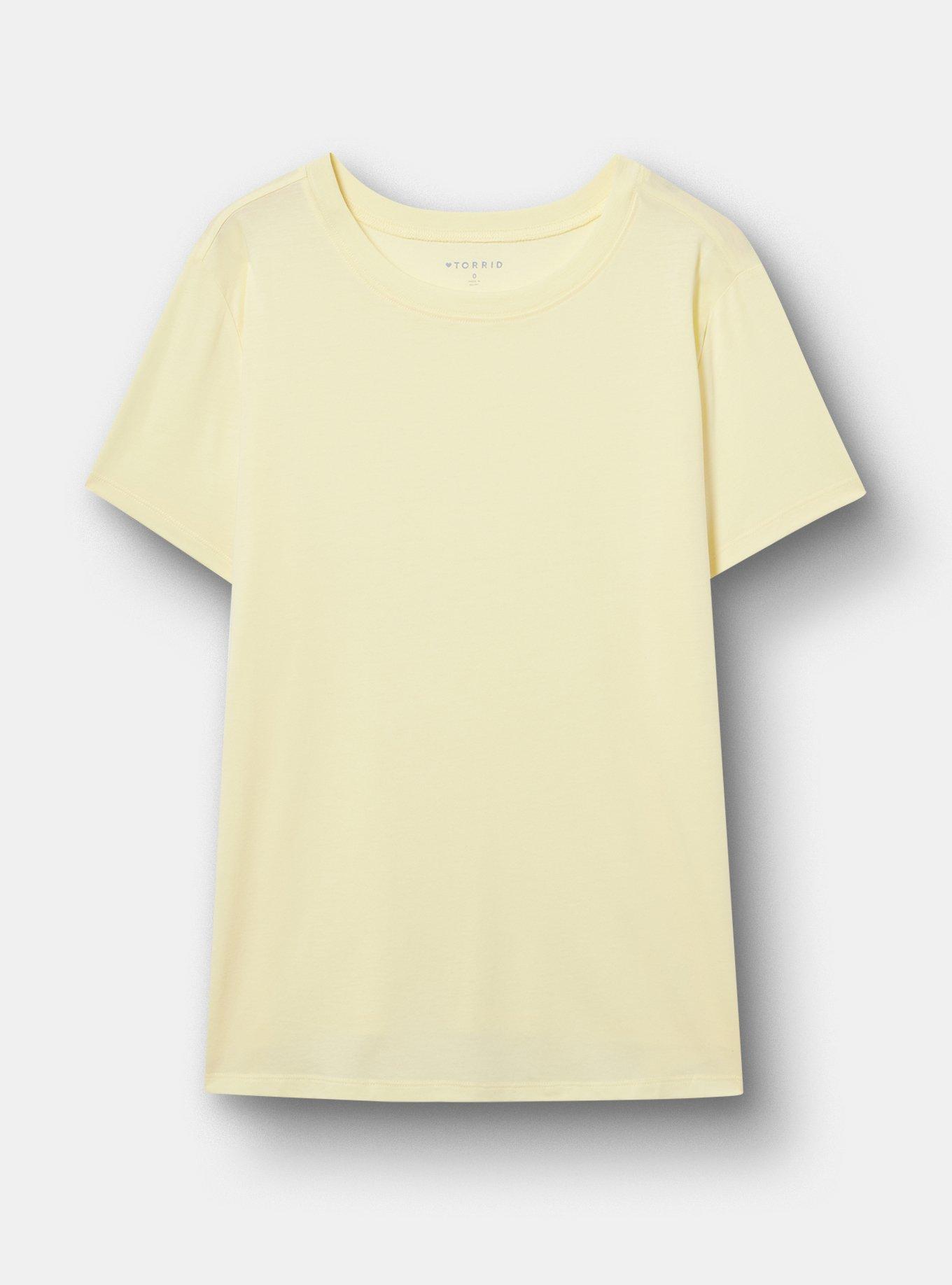 Everyday Signature Jersey Crew Tee, PASTEL YELLOW, hi-res