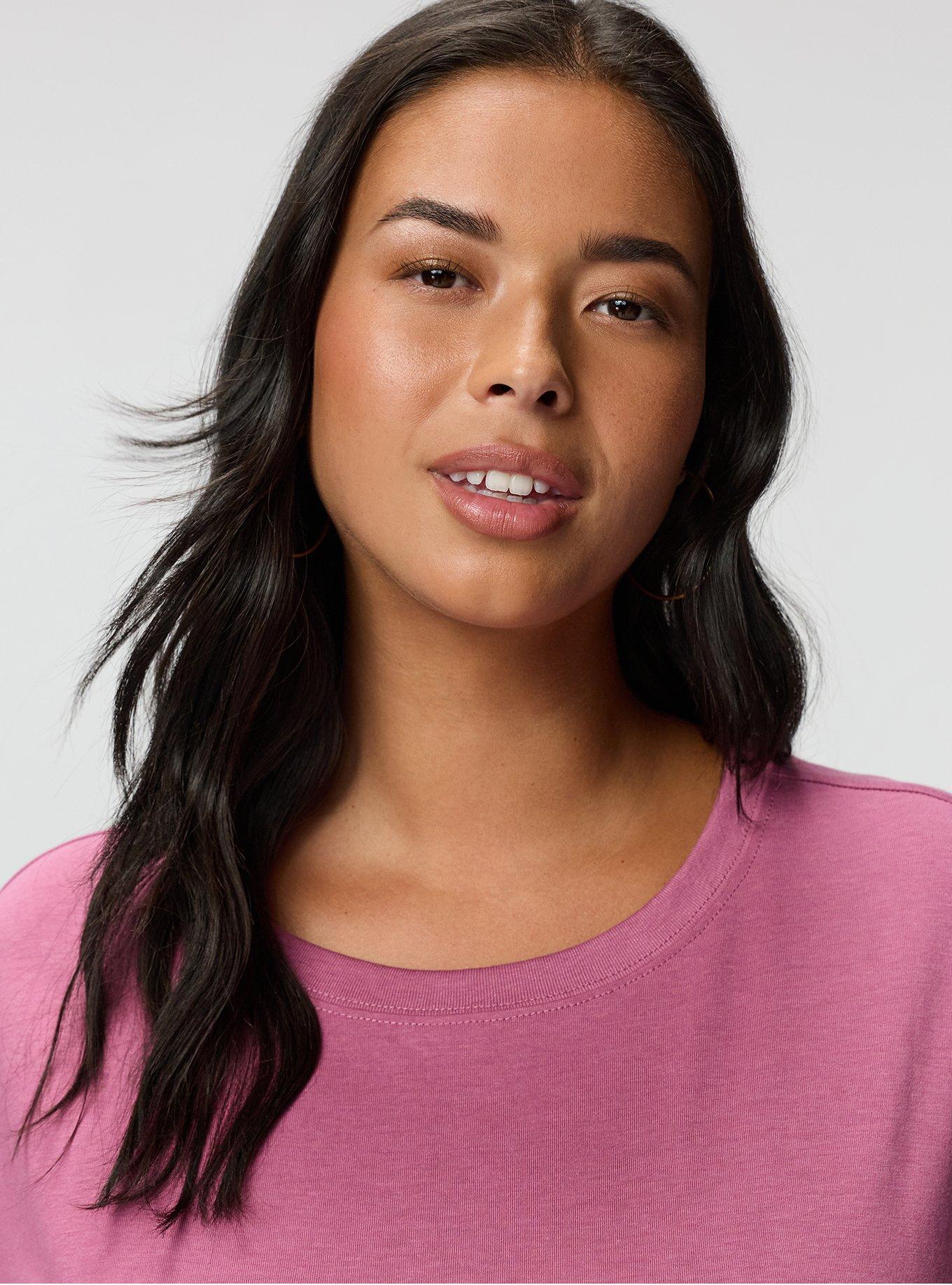 Everyday Signature Jersey Crew Neck Tee, MELLOW MAUVE, alternate