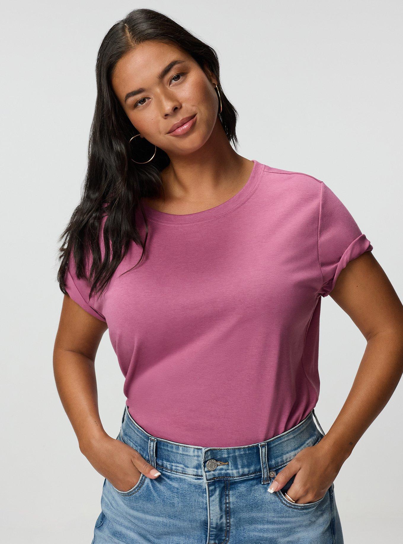 Everyday Signature Jersey Crew Neck Tee, MELLOW MAUVE, alternate