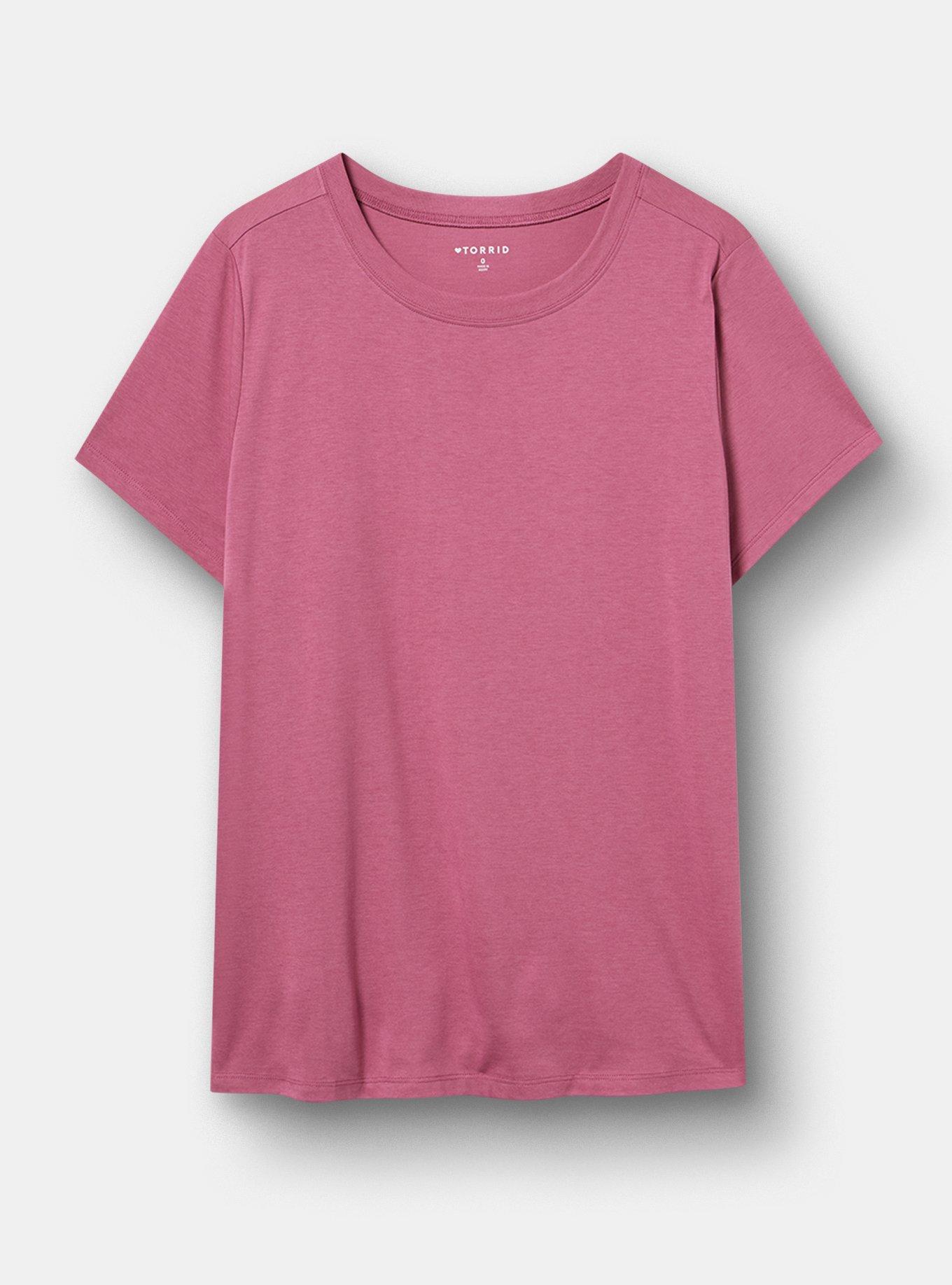 Everyday Signature Jersey Crew Neck Tee, MELLOW MAUVE, hi-res