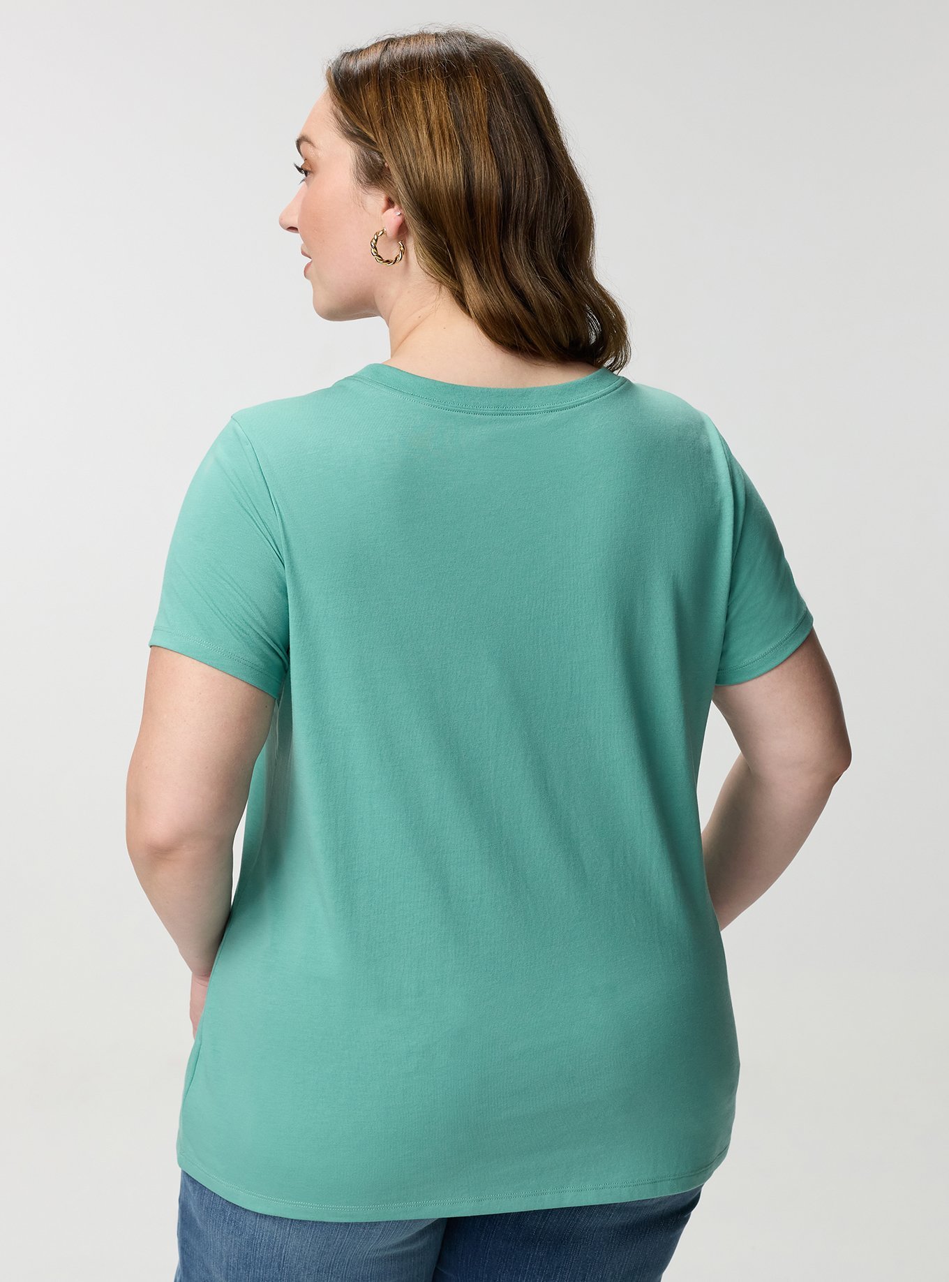 Everyday Signature Jersey Crew Neck Tee, BERYL GREEN, alternate