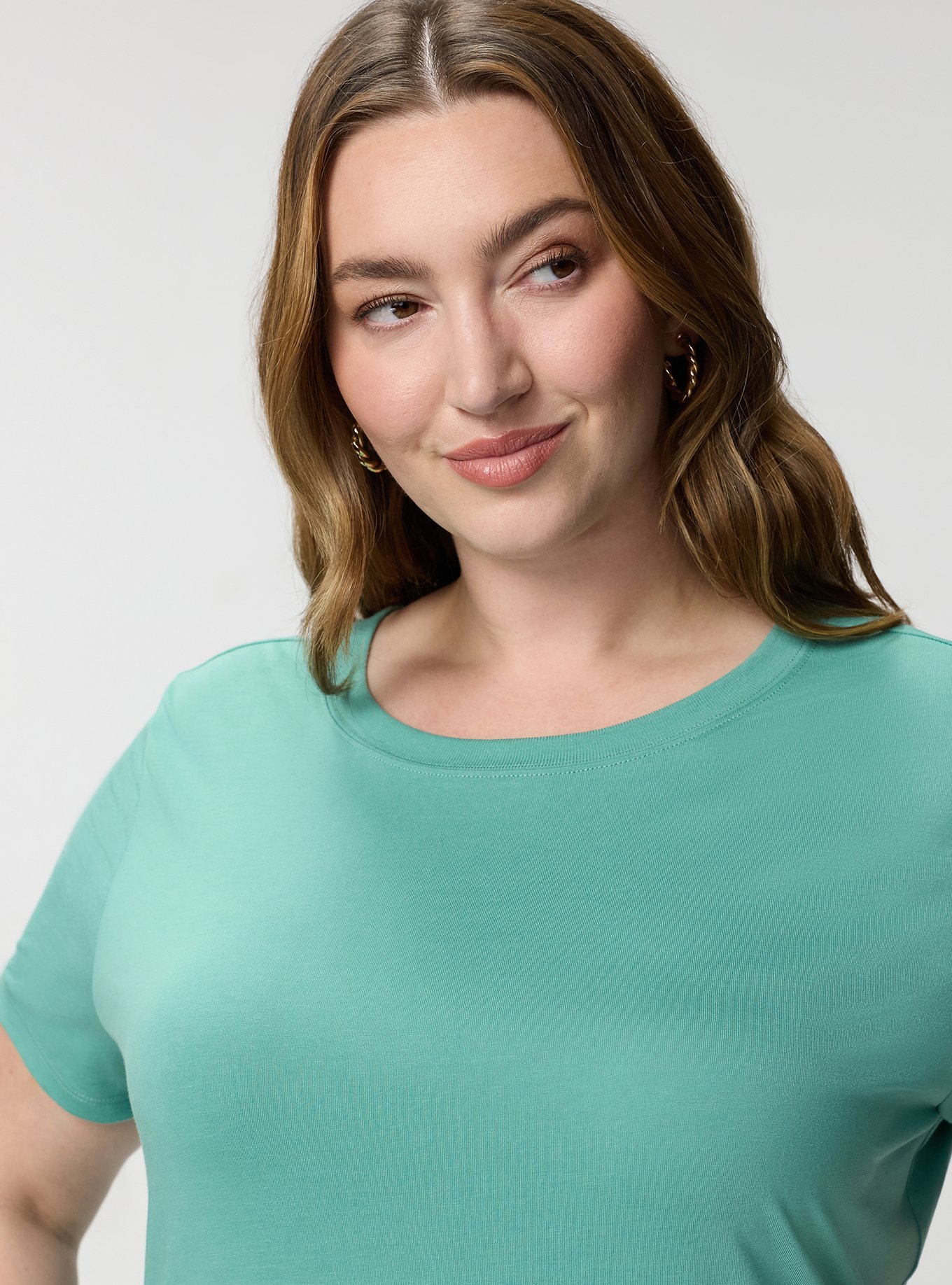 Everyday Signature Jersey Crew Neck Tee, BERYL GREEN, alternate