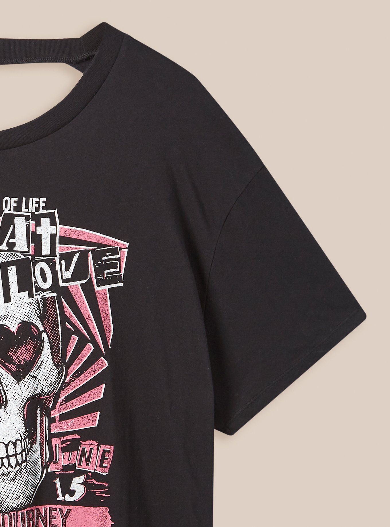 Plus Size - Do What You Love Skull Relaxed Fit Cotton Crew Neck