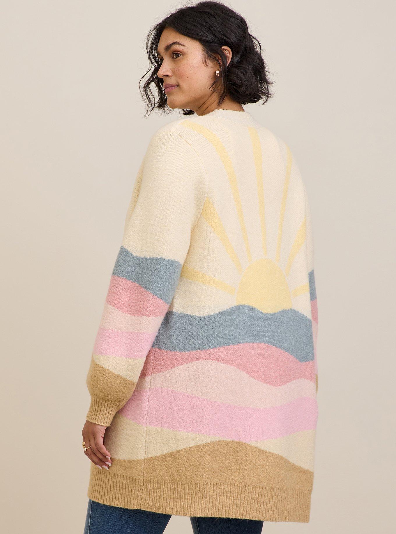 Chunky open front sweater deals