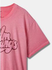 Palm Springs Relaxed Fit Signature Jersey Crew Neck Crop Tee, PINK WASH, alternate