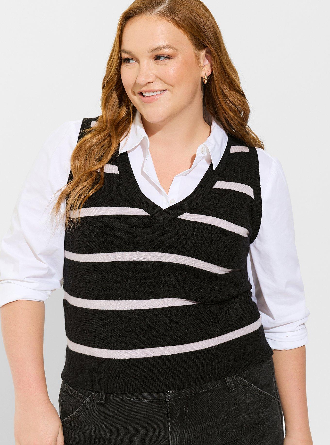 Plus size outlet sleeveless sweater