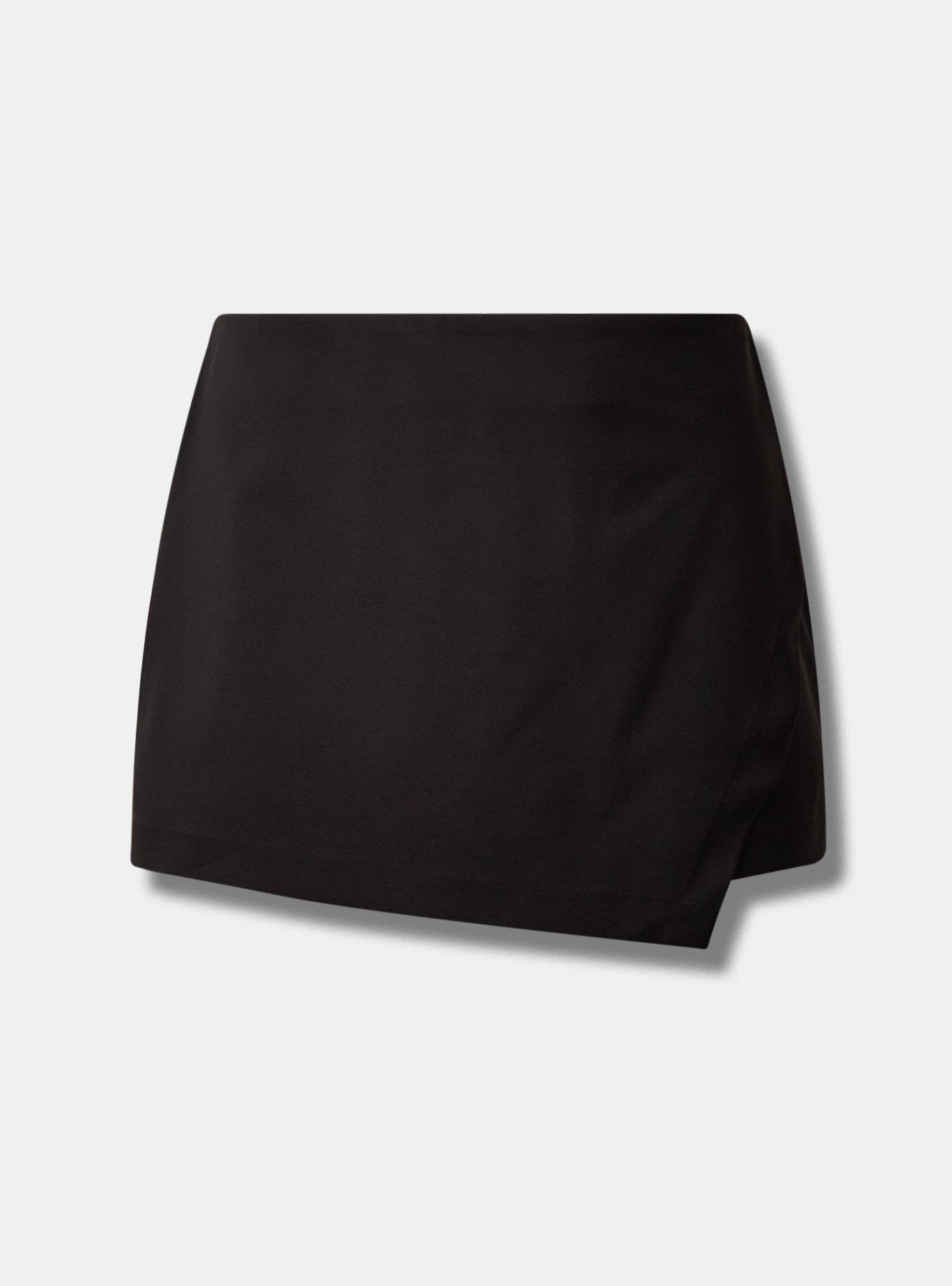 3.5 Inch Pull-On Studio Refined Crepe High-Rise Asymmetrical Skort