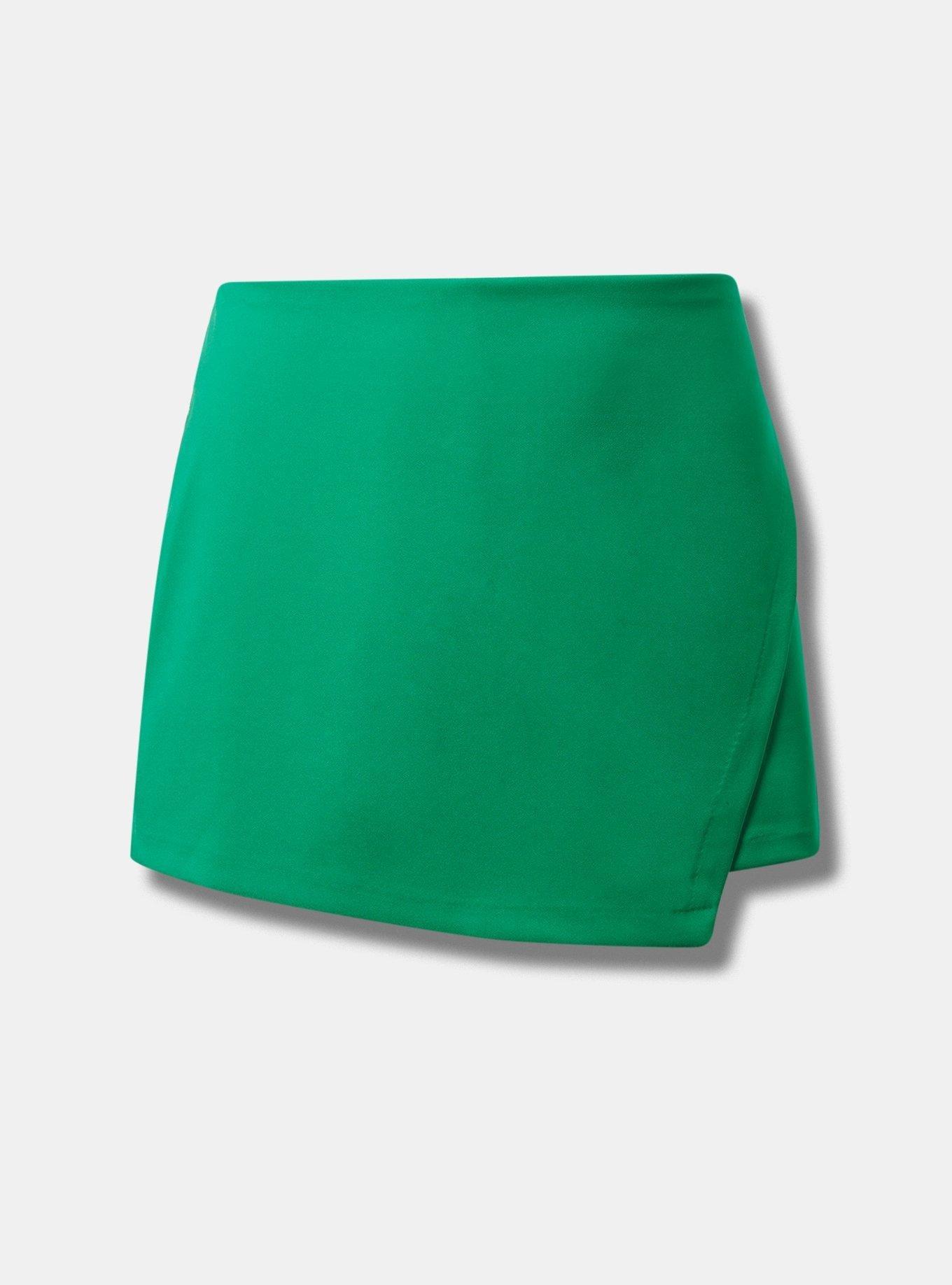 3.5 Inch Pull-On Studio Refined Crepe High-Rise Asymmetrical Skort