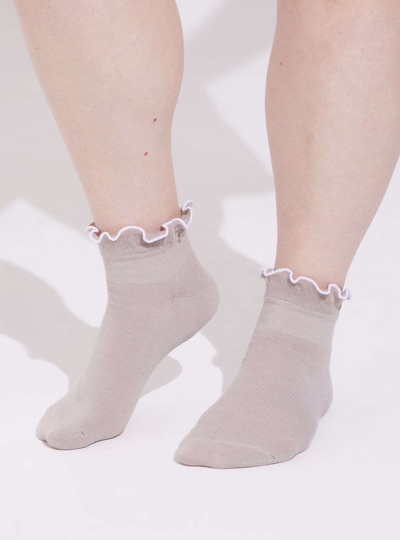 Plus Size - 2 Pk Ruffle Shortie Socks - Torrid