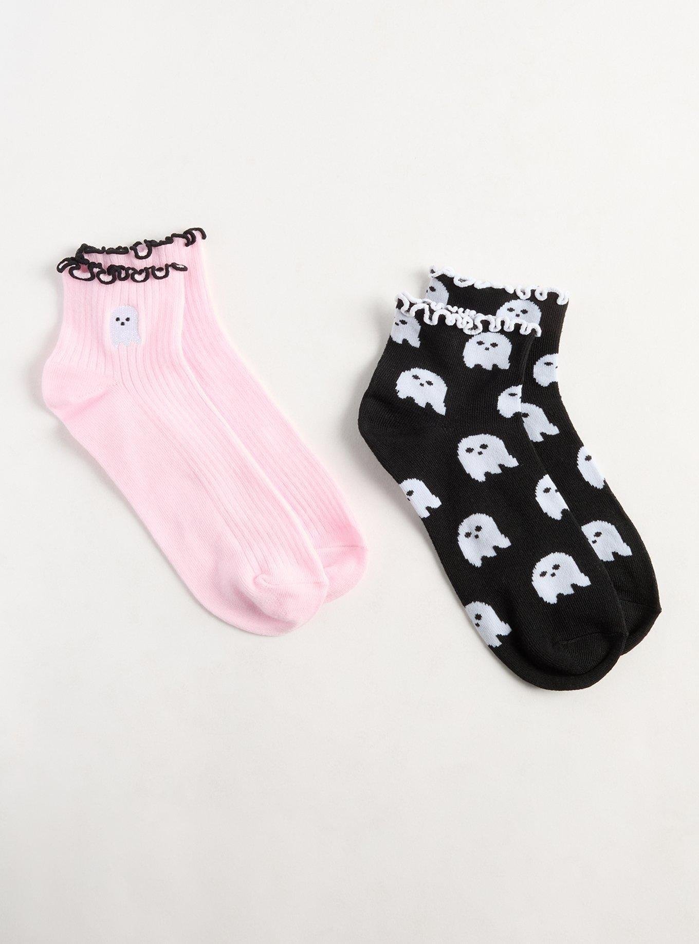 Plus Size - 2 Pk Ruffle Shortie Socks - Torrid