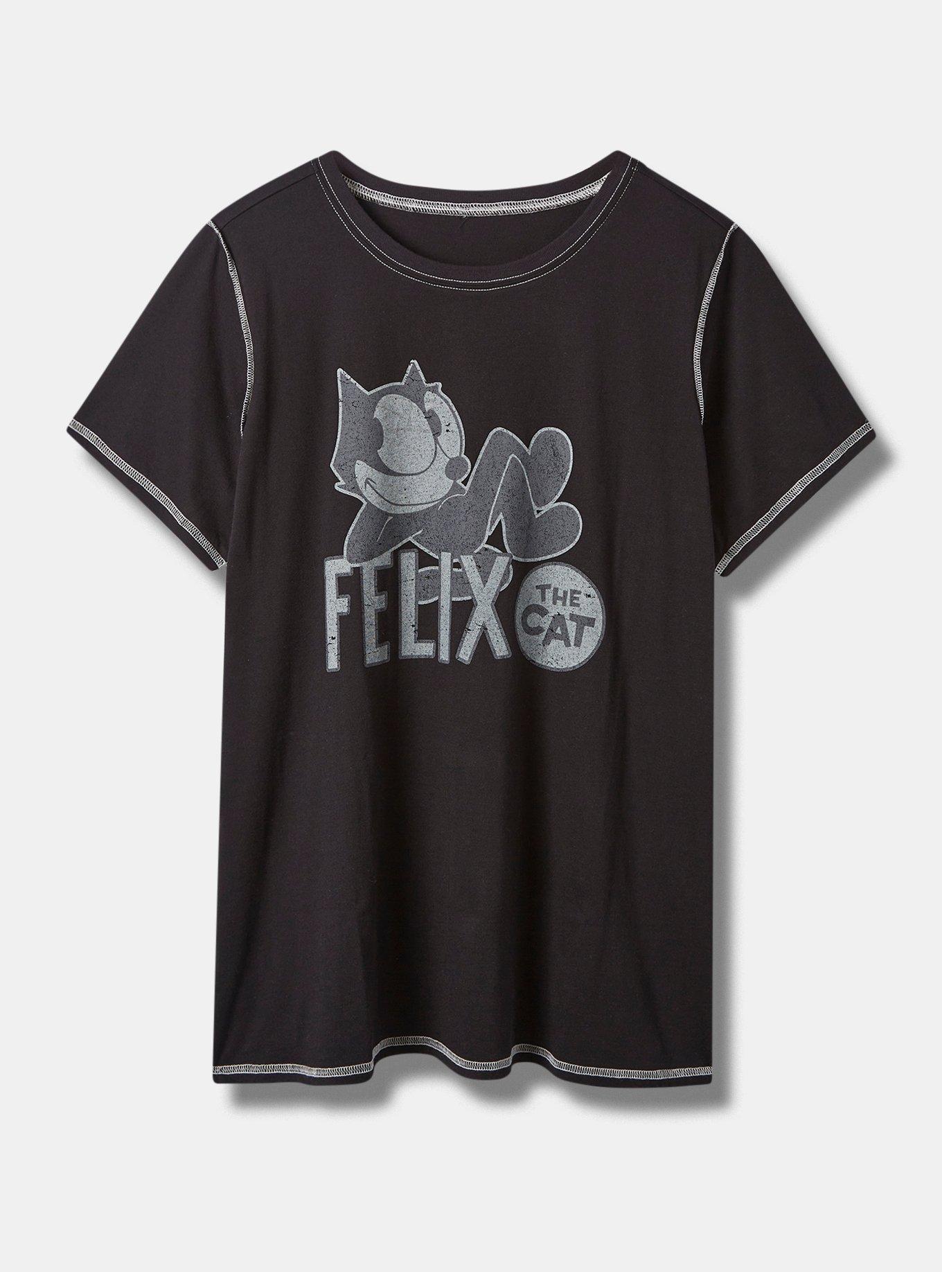 Felix The Cat Classic Fit Cotton Crew Seam Tee