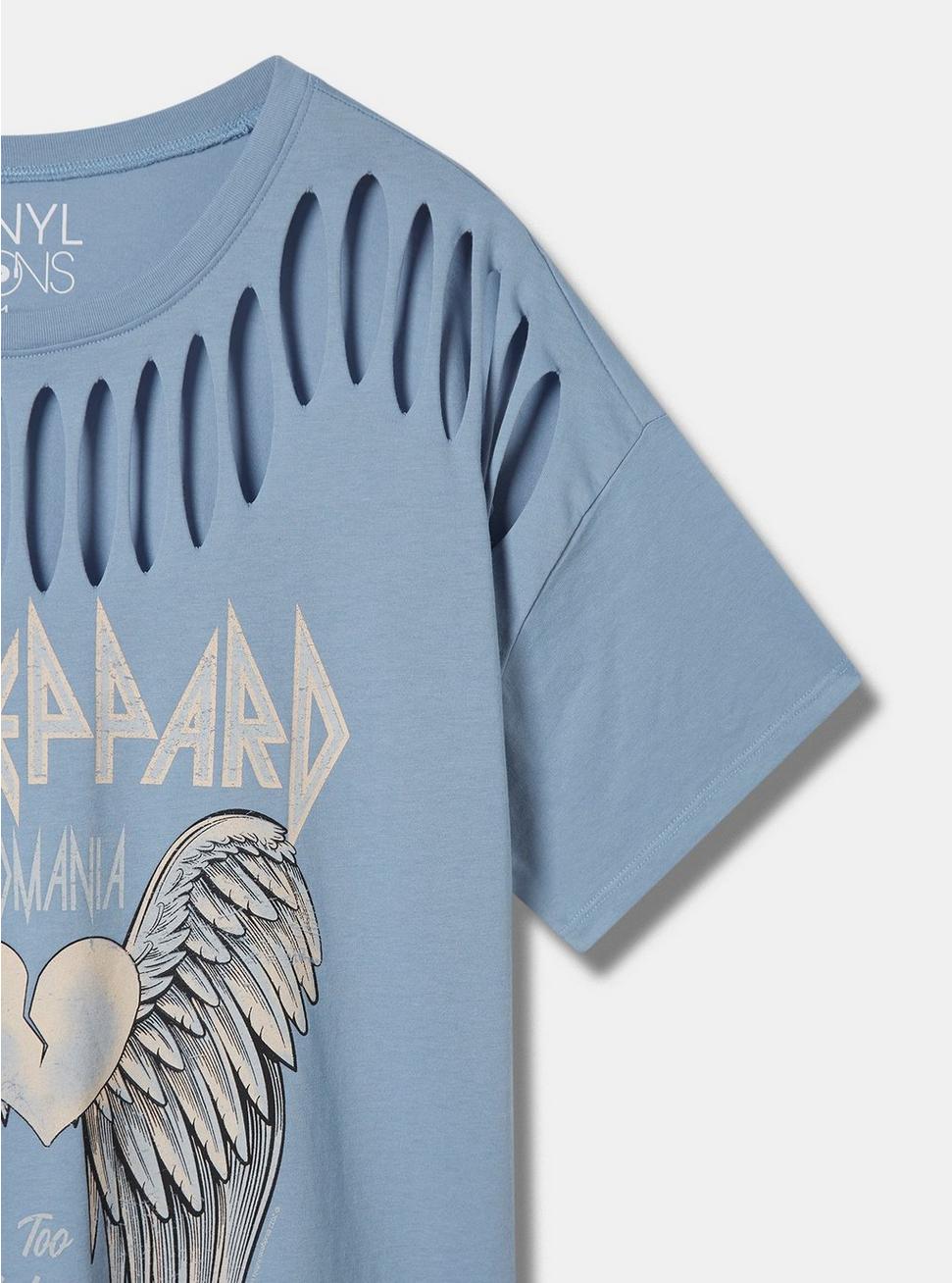 Def Leppard Relaxed Fit Cotton Slash Tee, BABY BLUE, alternate