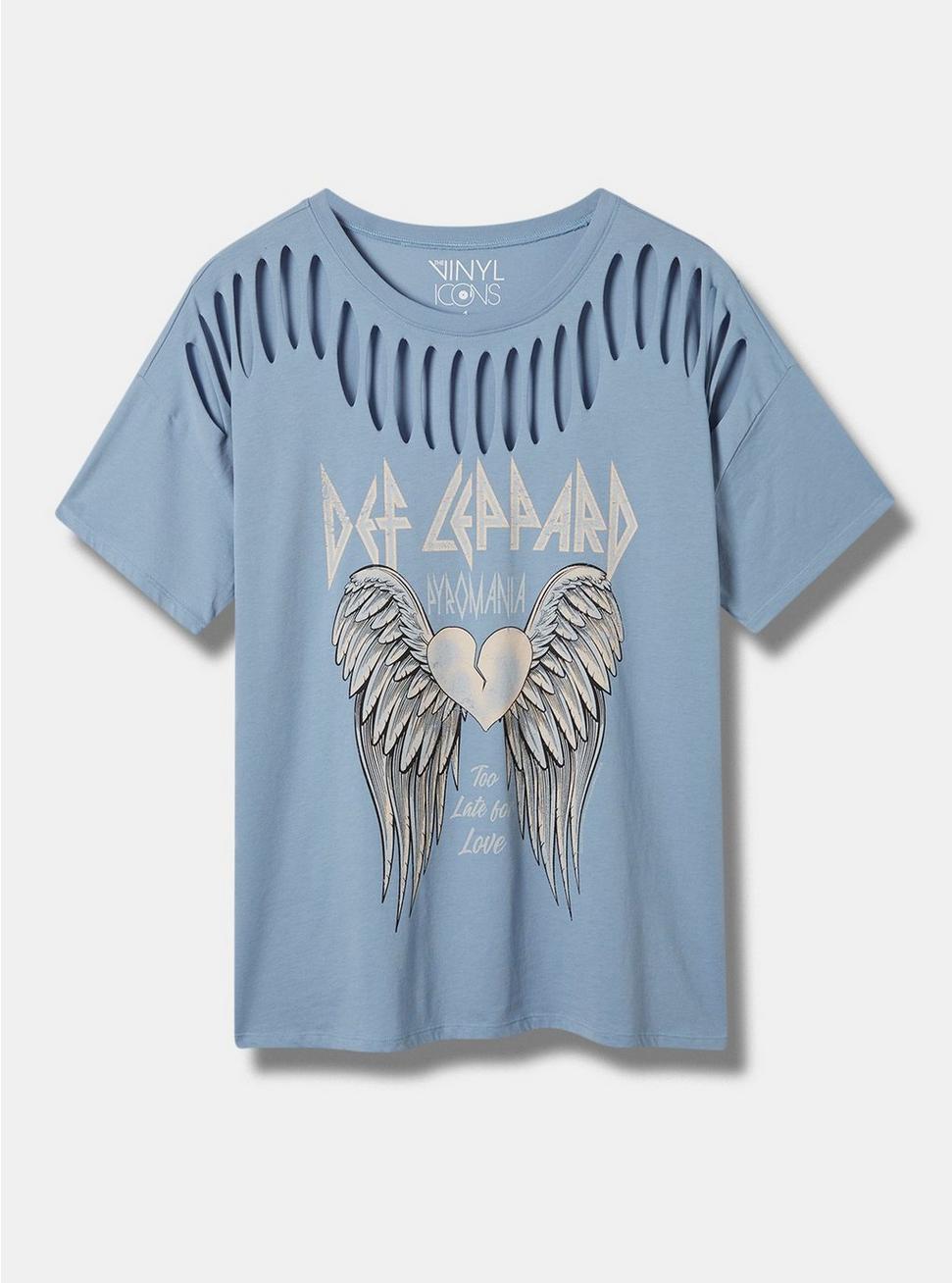 Def Leppard Relaxed Fit Cotton Slash Tee, BABY BLUE, hi-res