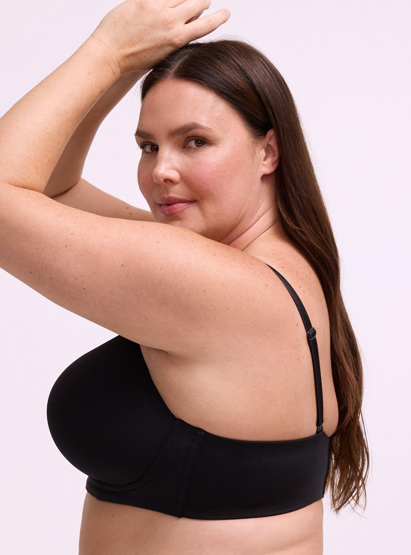 Wire-Free Push-Up Smooth Bra, RICH BLACK, alternate