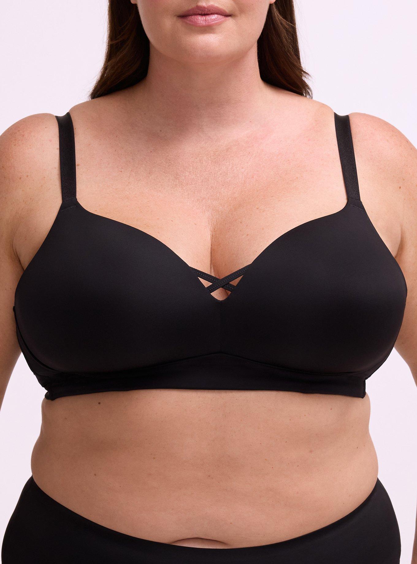 Wire-Free Push-Up Smooth Bra, RICH BLACK, alternate
