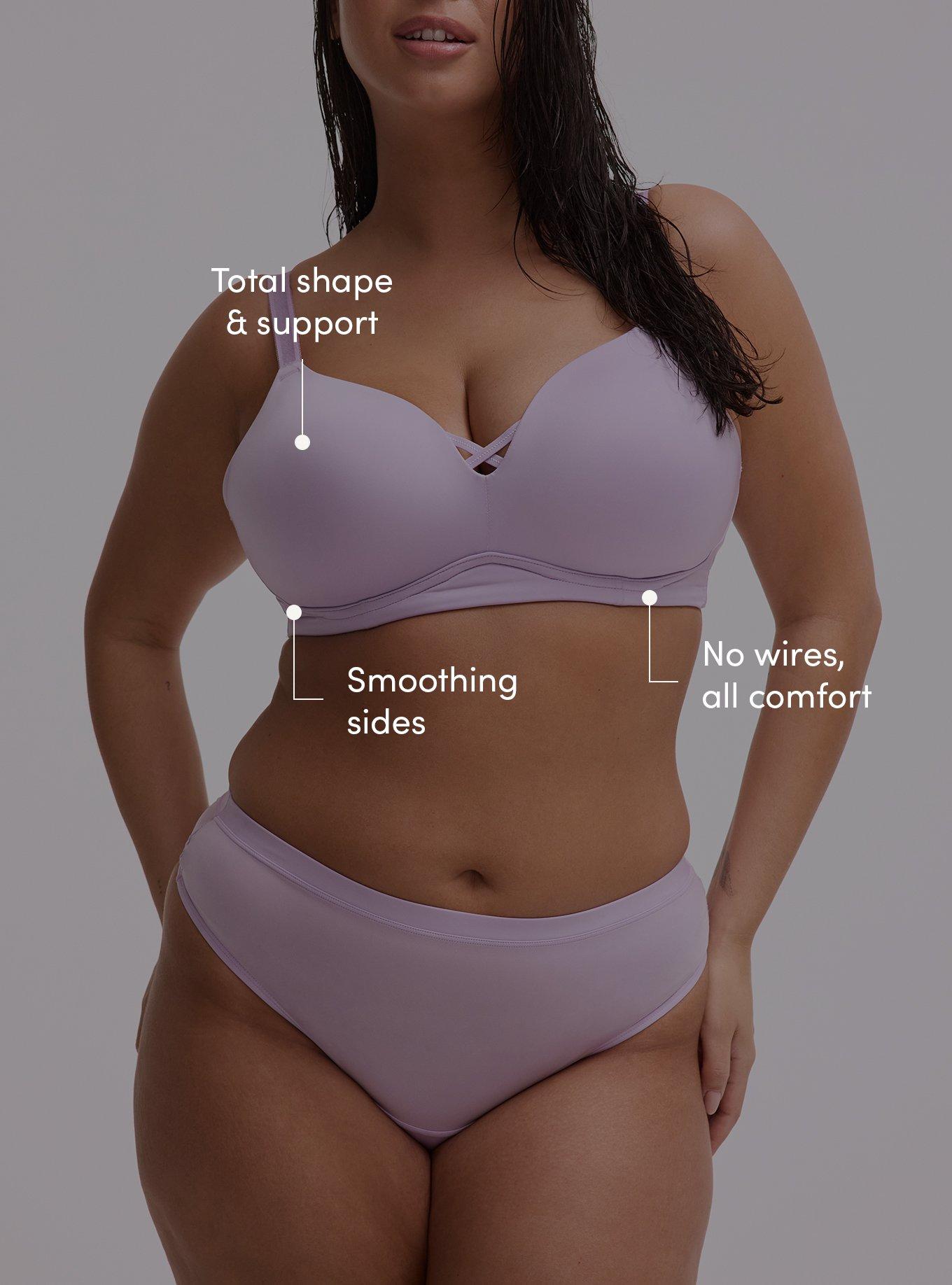 Wire-Free Push-Up Smooth Bra, LAVENDULA, alternate