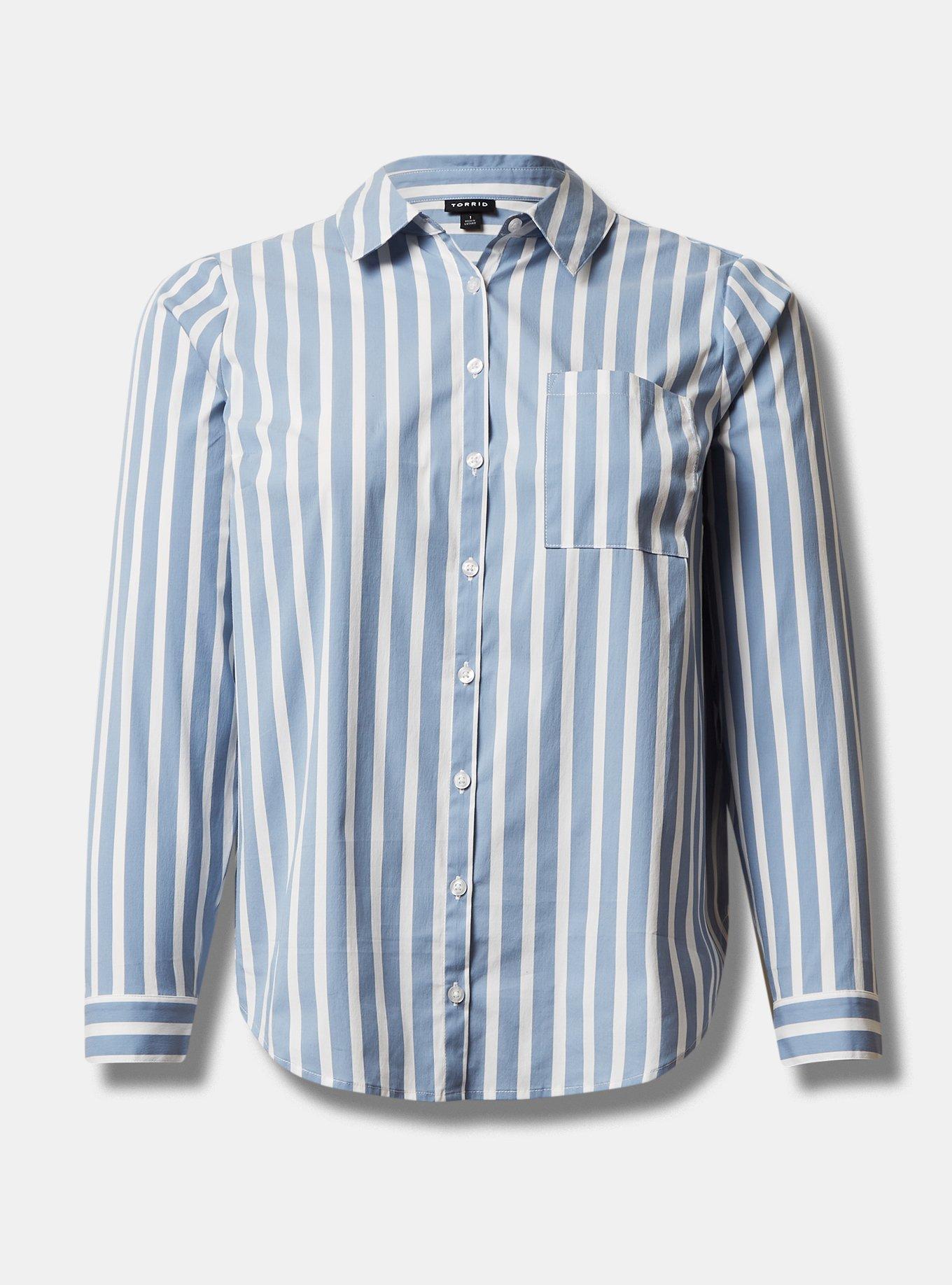 Madison Poplin Button-Up Long Sleeve Shirt