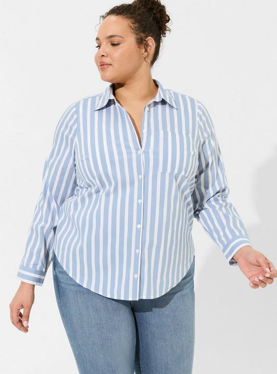 Plus Size - Madison Poplin Button-Up Long Sleeve Shirt - Torrid Plus Size - Madison Poplin Button-Up Long Sleeve Shirt - Torrid