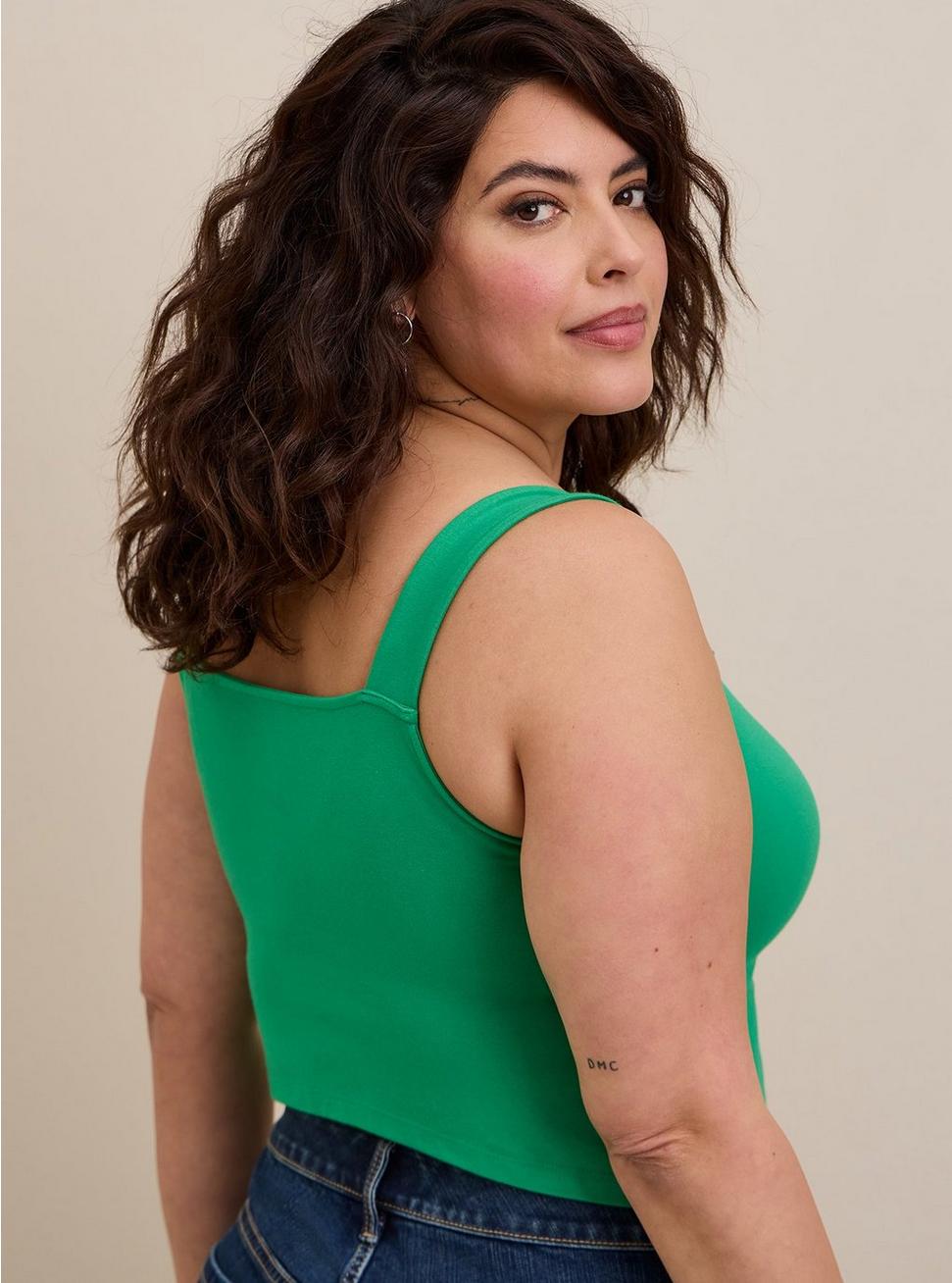 Plus Size - Foxy Square Neck Crop Tank - Torrid Plus Size - Foxy Square Neck Crop Tank - Torrid