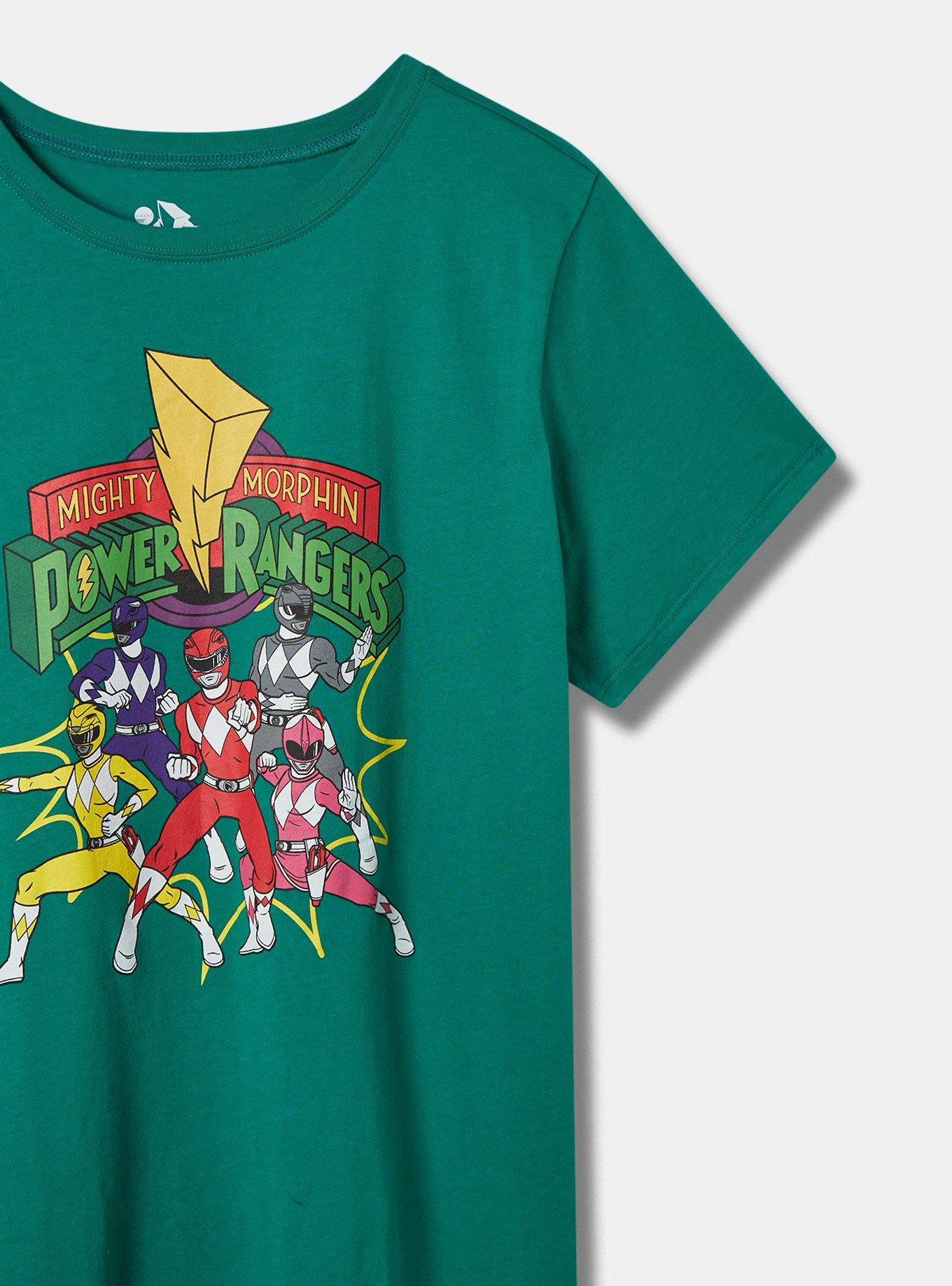 Plus Size Power Rangers Classic Fit Cotton Crew Tee, EVERGREEN, alternate