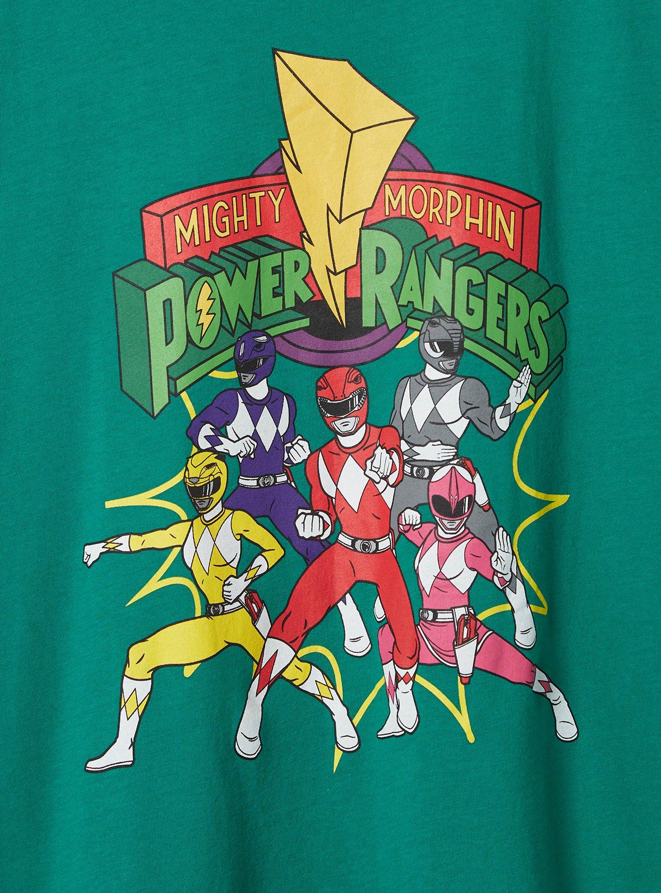 Plus Size Power Rangers Classic Fit Cotton Crew Tee, EVERGREEN, alternate