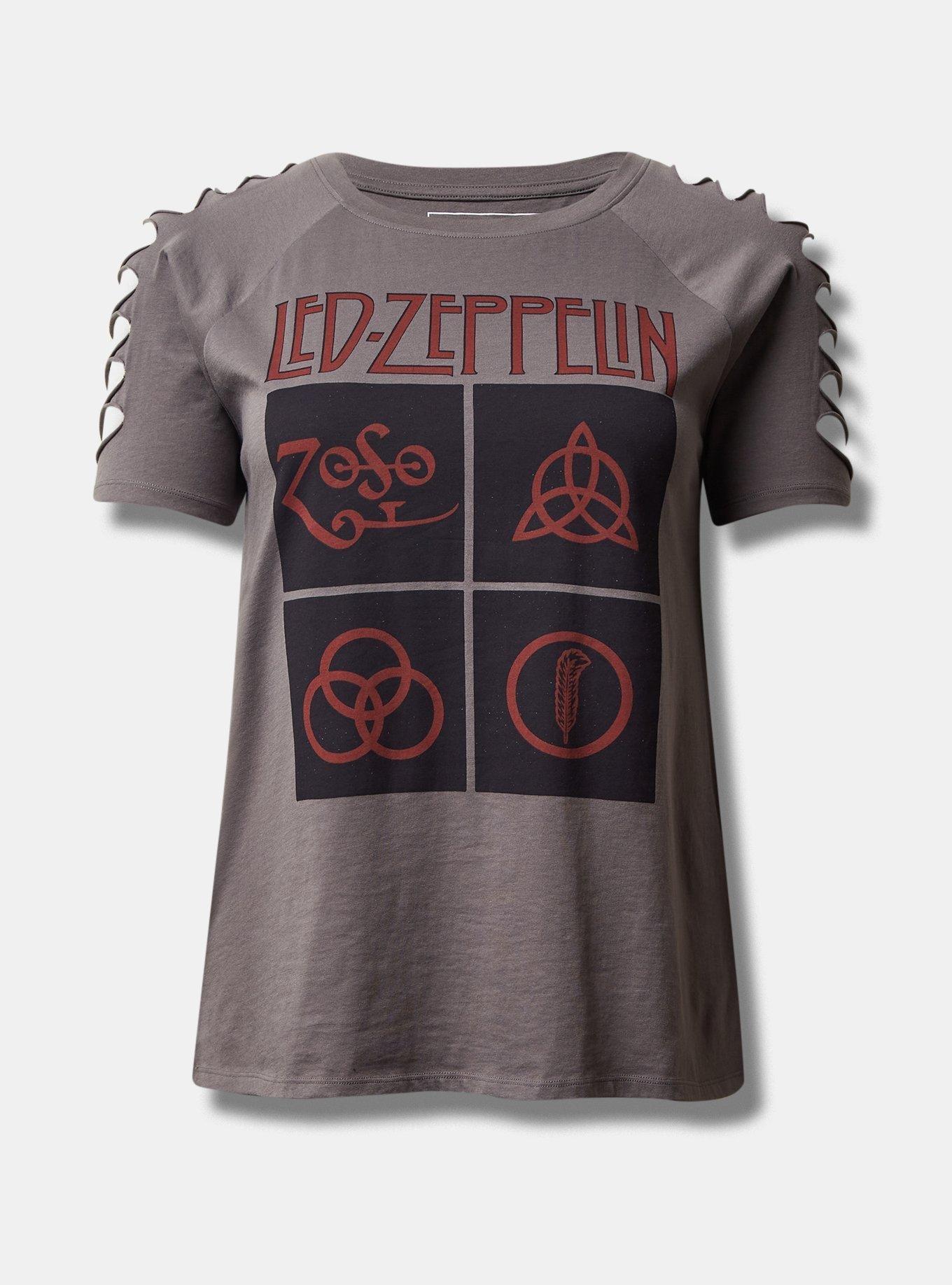 Led Zeppelin Relaxed Fit Cotton Slash Sleeve Tee