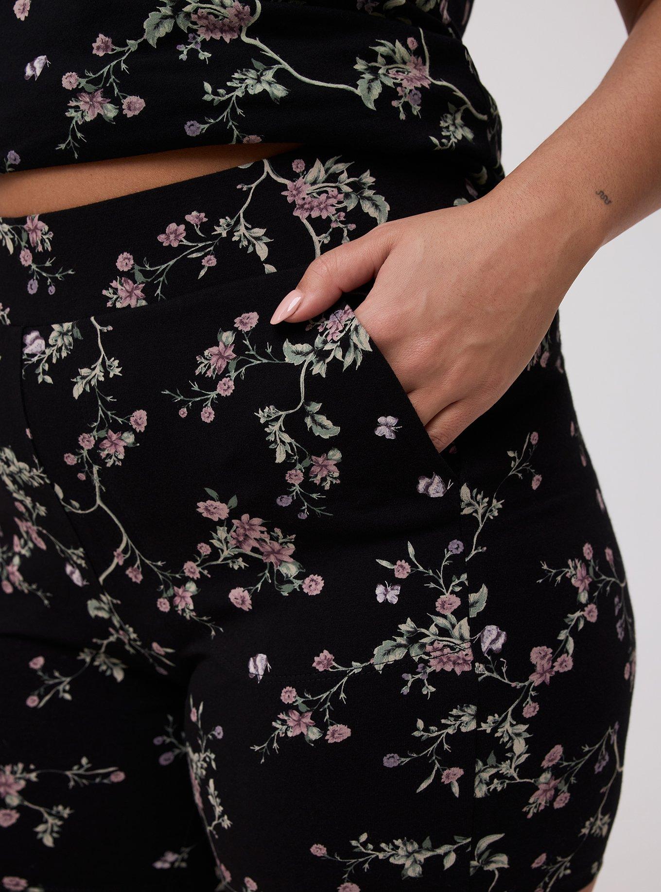 5'' Pocket Bike Short, CRAWLING FLORAL BLACK, alternate