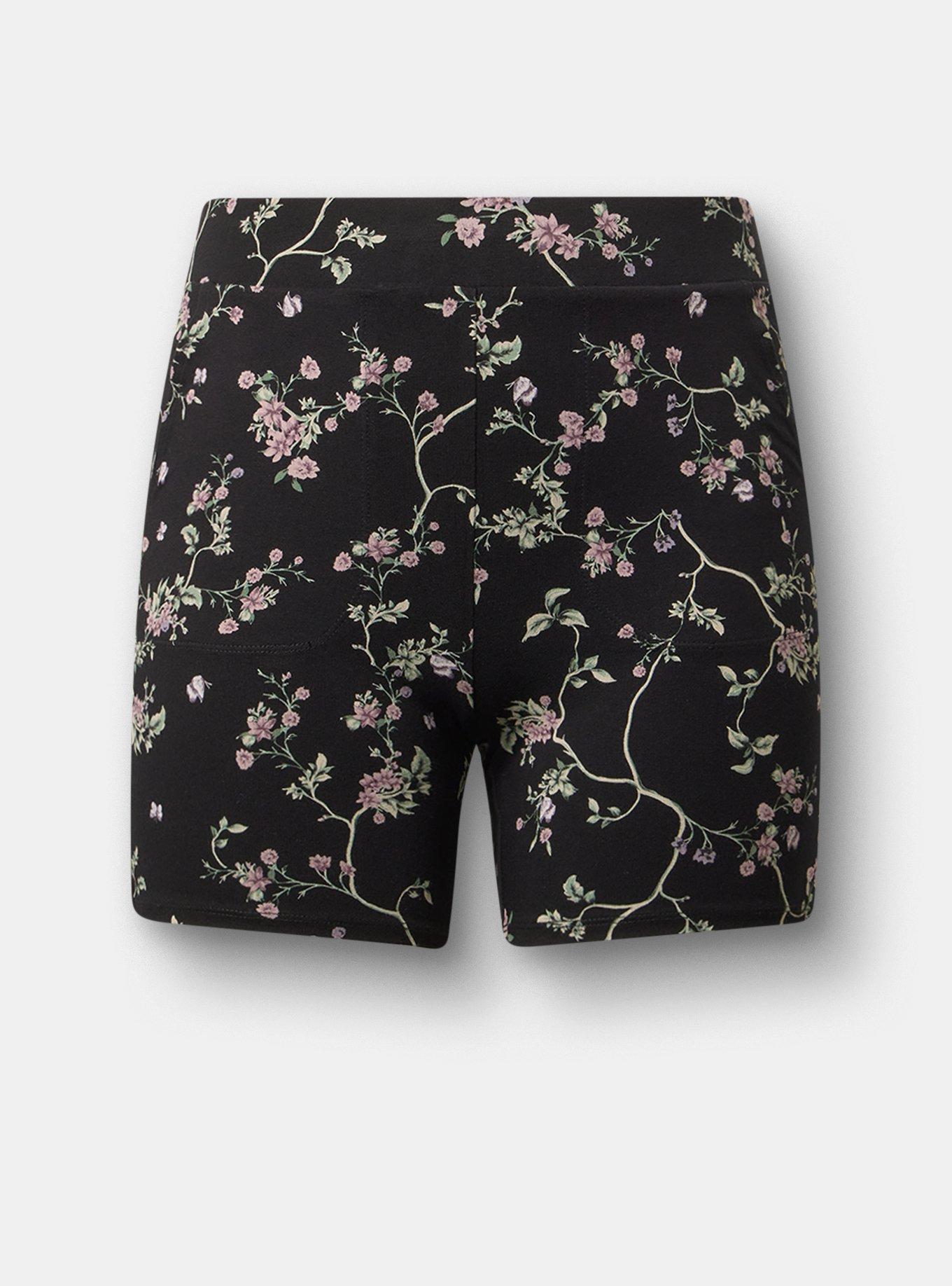 5'' Pocket Bike Short, CRAWLING FLORAL BLACK, hi-res