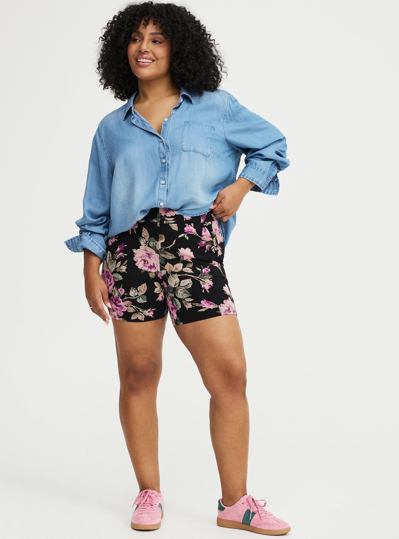 5'' Pocket Bike Short, STEPH ROSES FLORAL BLACK, hi-res