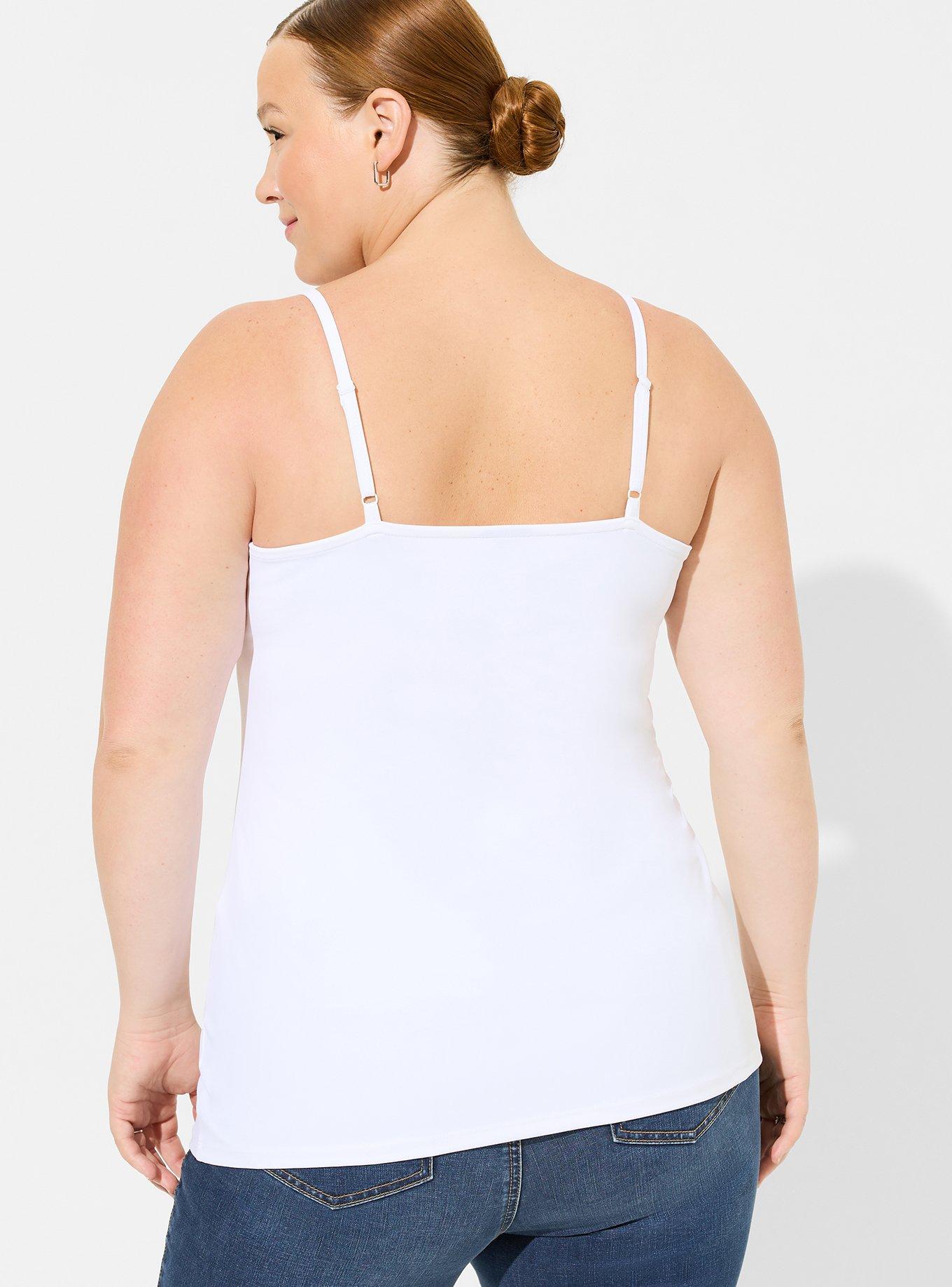 Sculpting Knit Scoop Neck Cami, BRIGHT WHITE, alternate