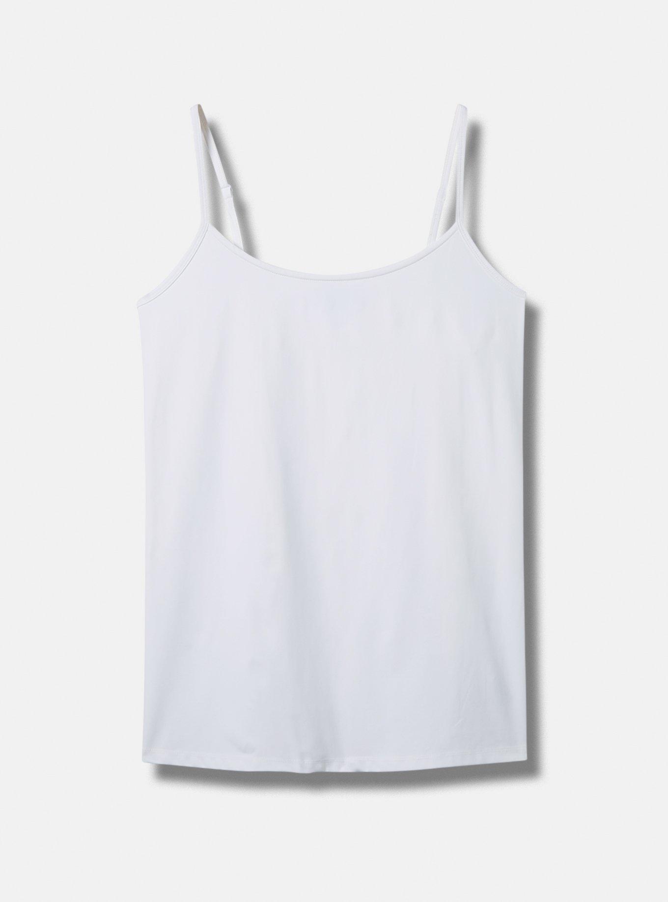 Sculpting Knit Scoop Neck Cami, BRIGHT WHITE, hi-res