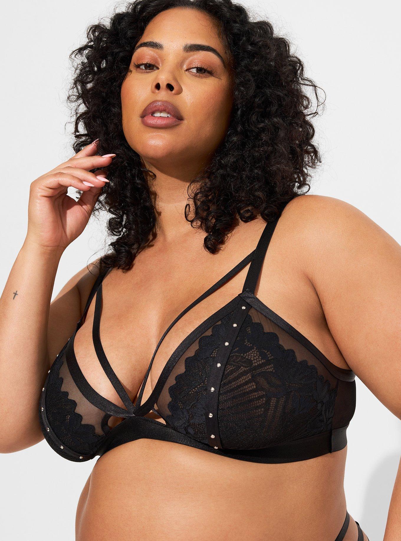 Plus Size - Studs And Lace Bralette - Torrid